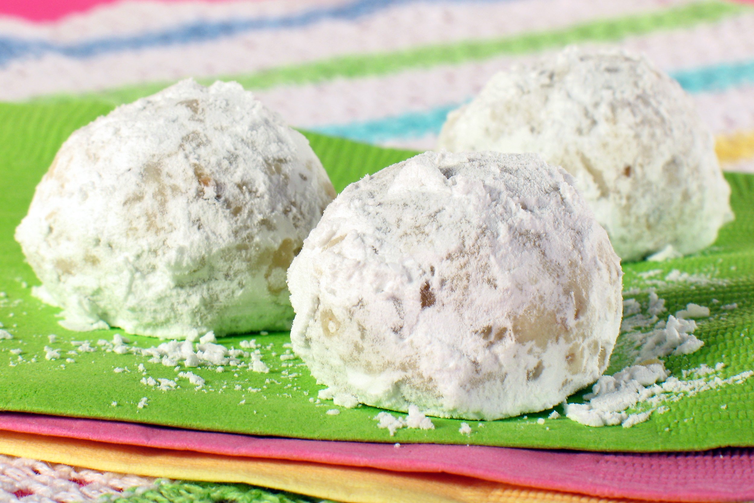 Snowball cookies, also known as Russian tea cookies or Mexican Wedding cookies