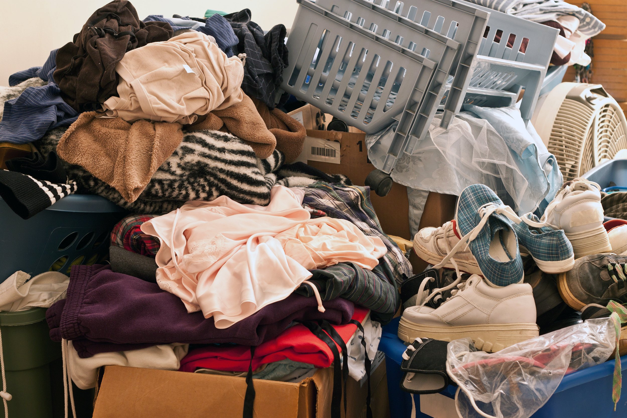 Close-up of clutter in the house