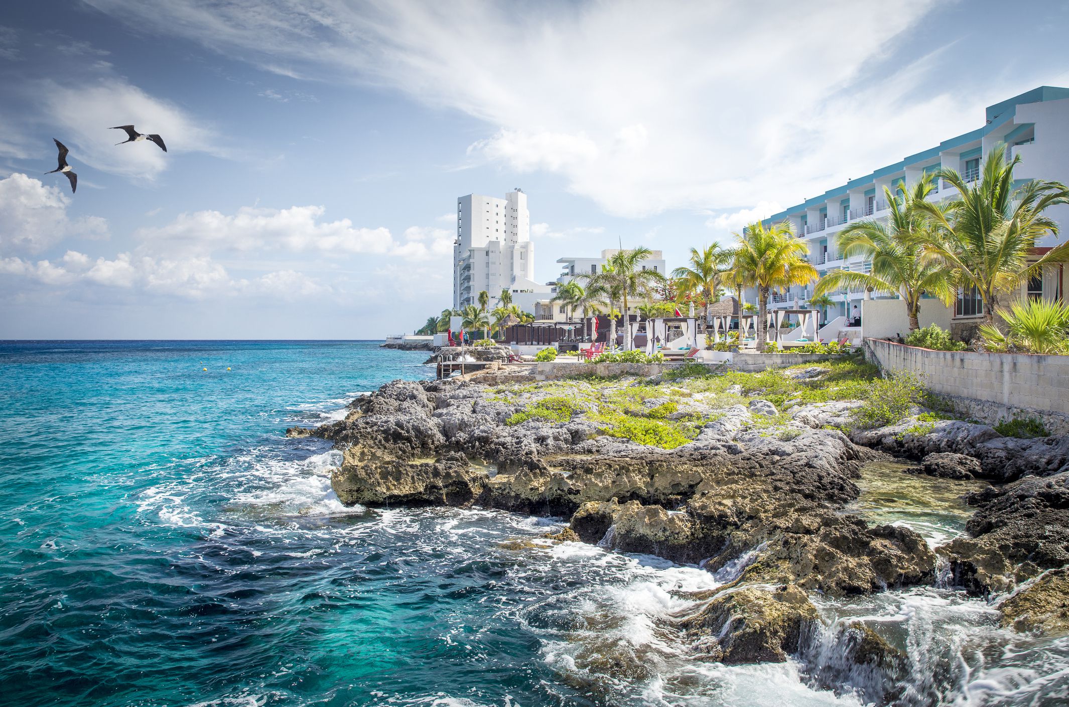 Coast of Cozumel island, Mexico