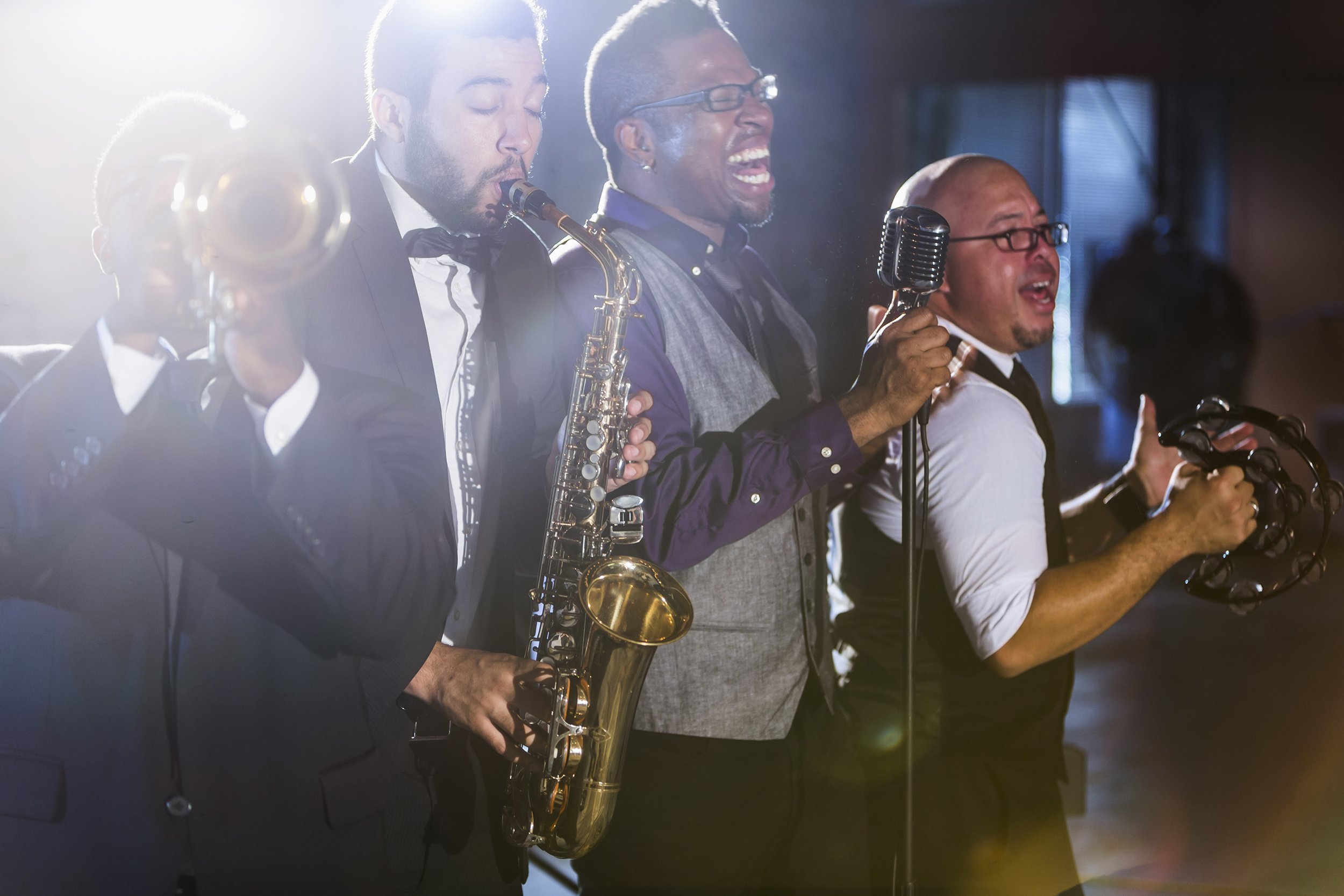 jazz band performing at a nightclub