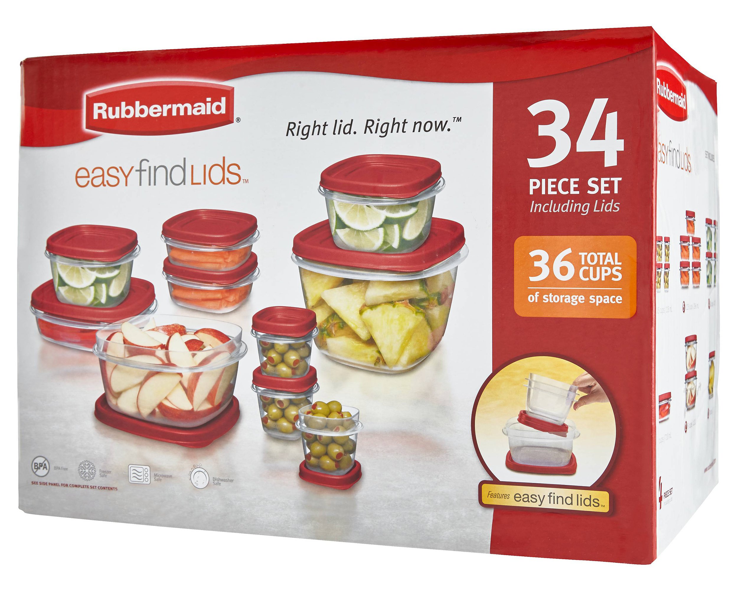 Rubbermaid Easy Find Lids 34-Piece Set