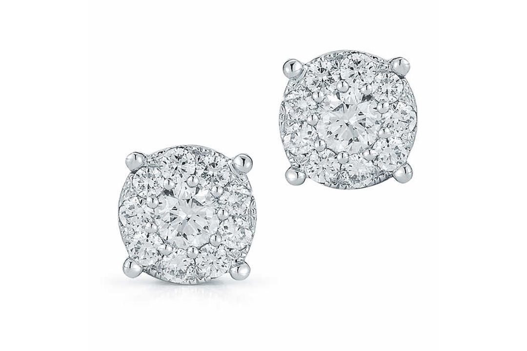 18K White Gold Diamond Earrings