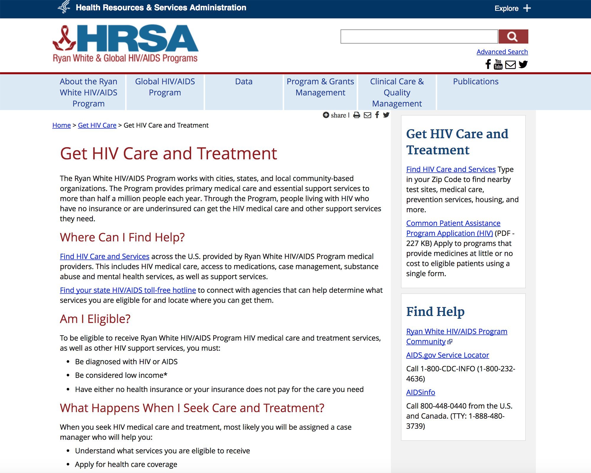 Ryan White & Global HIV/AIDS Programs