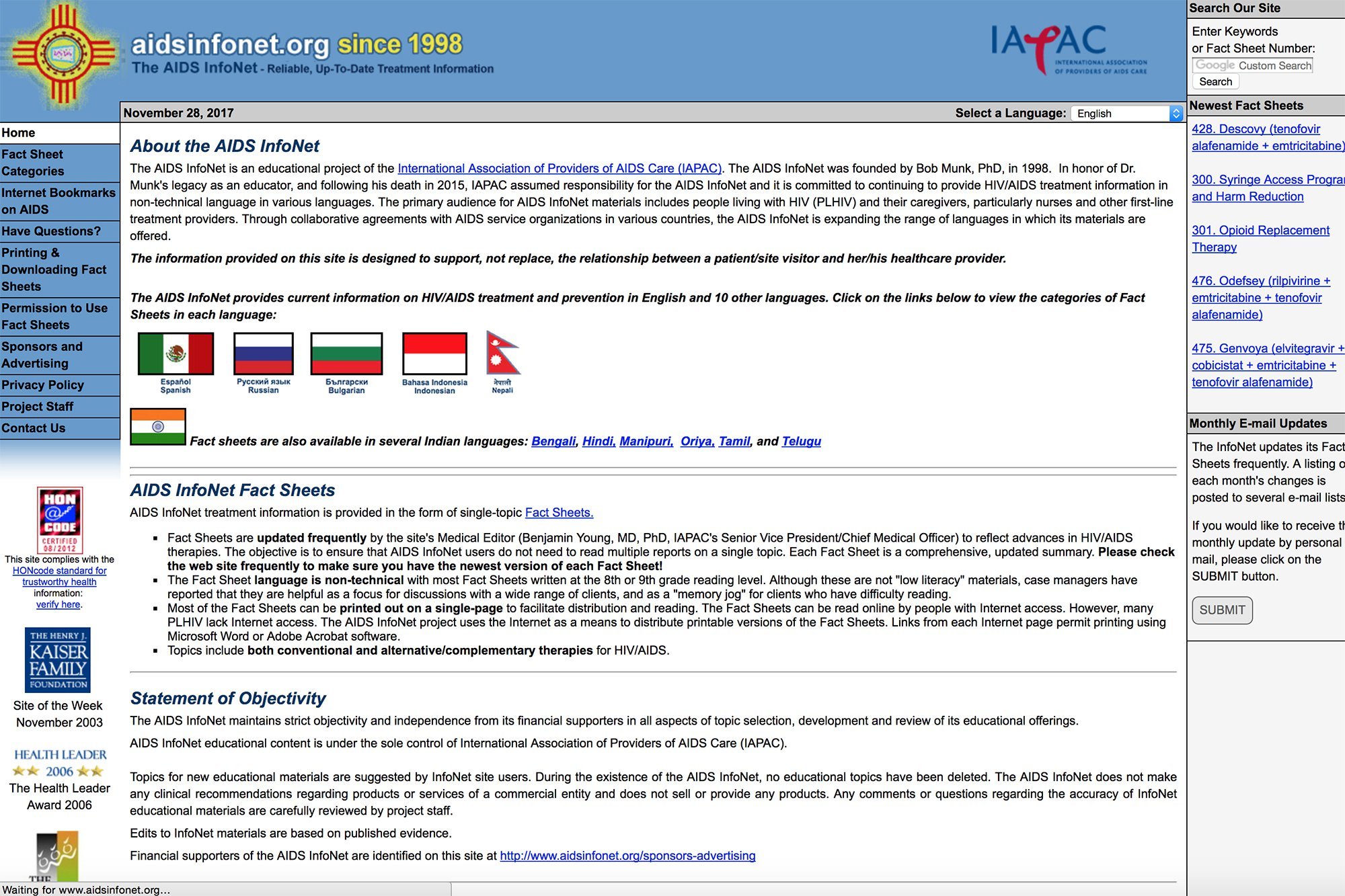 The AIDS InfoNet