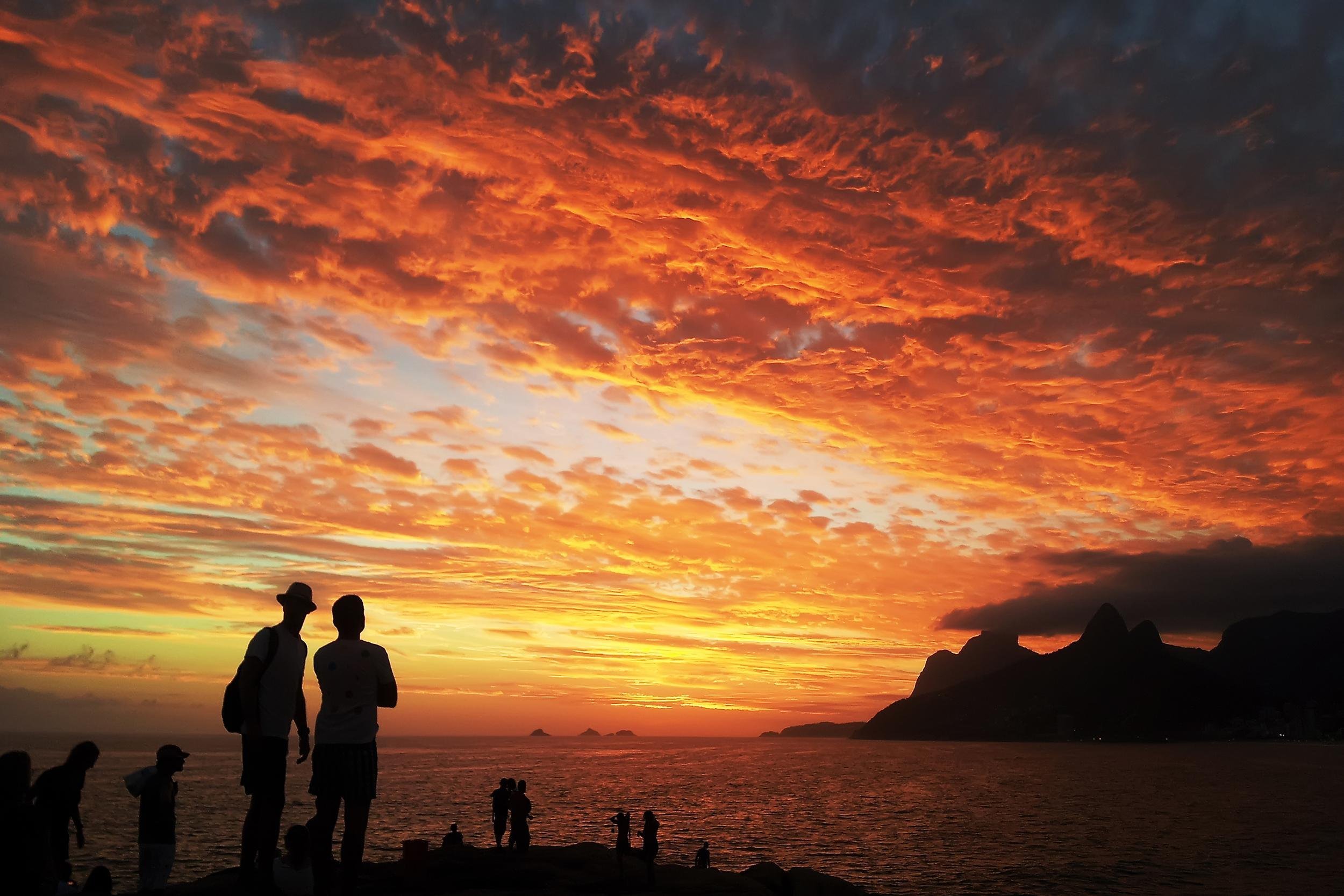 sunset at Arpoador, Rio de Janeiro Brazil