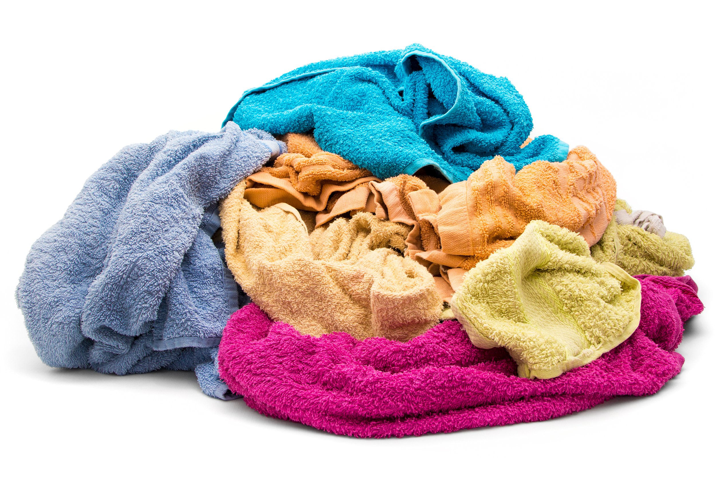 pile of dirty towels
