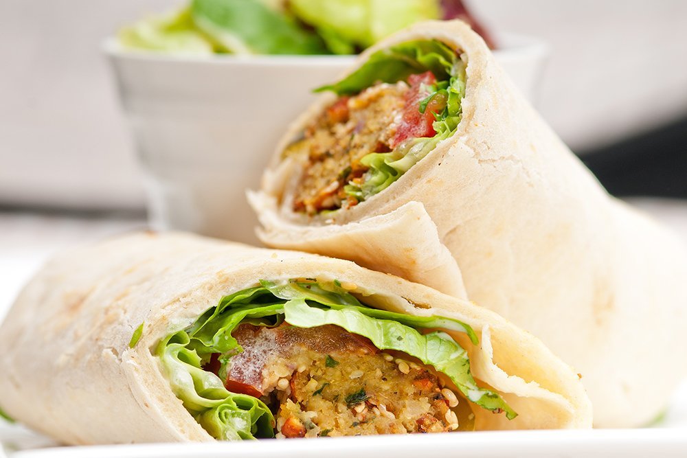 Vegetable Hummus Wraps