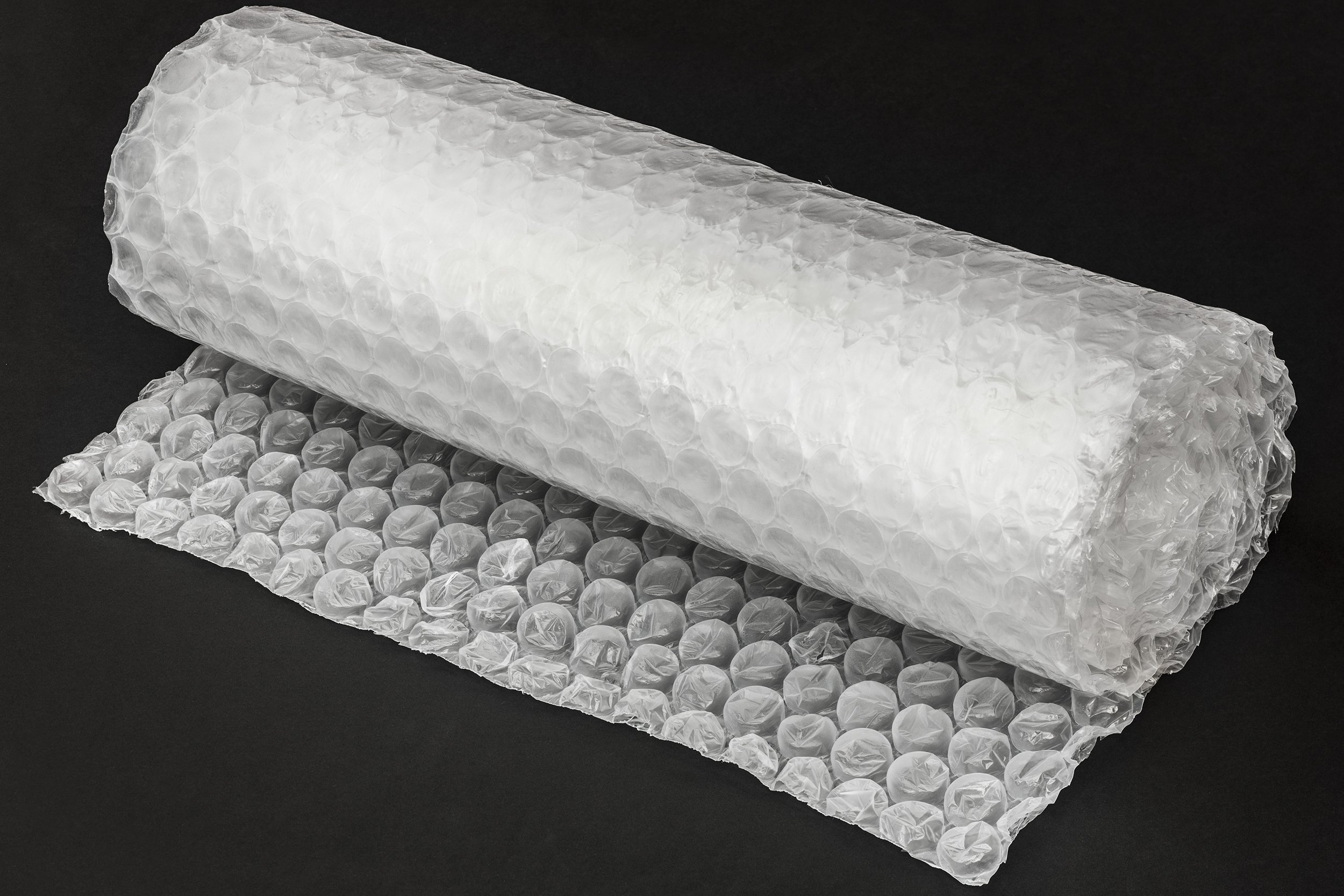 bubble wrap on black background