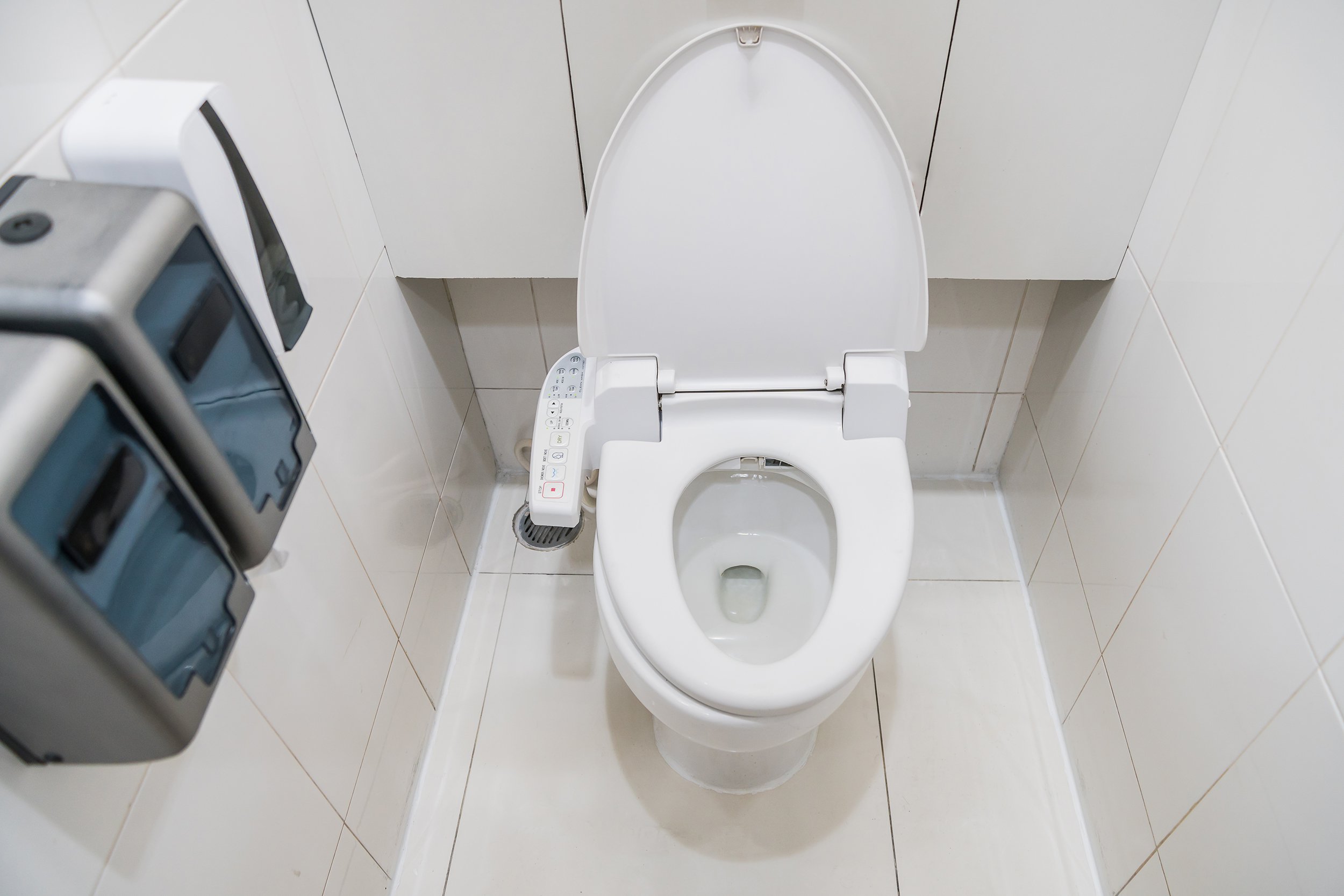 Japanese toilet in restroom