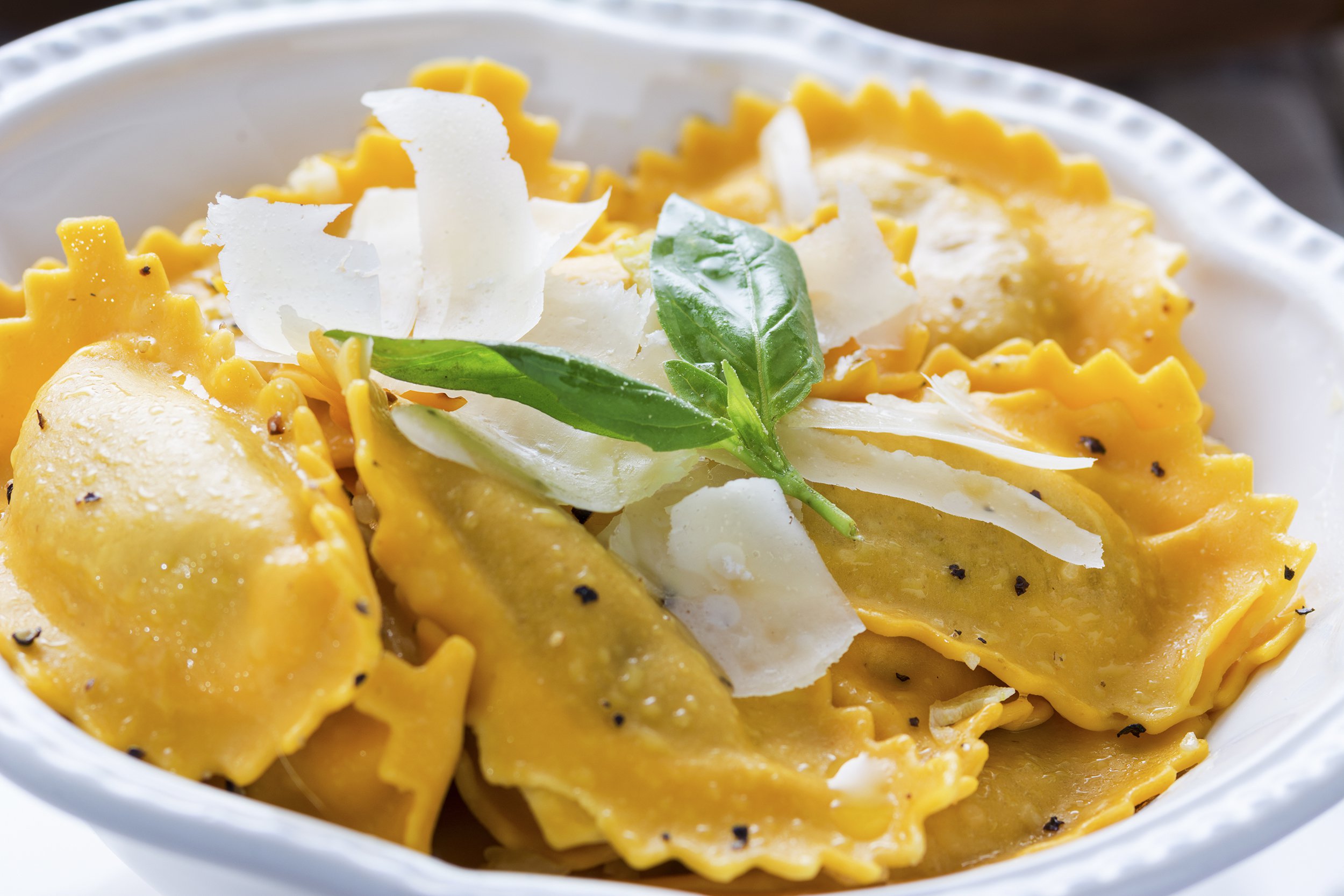 Butternut Squash Ravioli with Seared Chicken