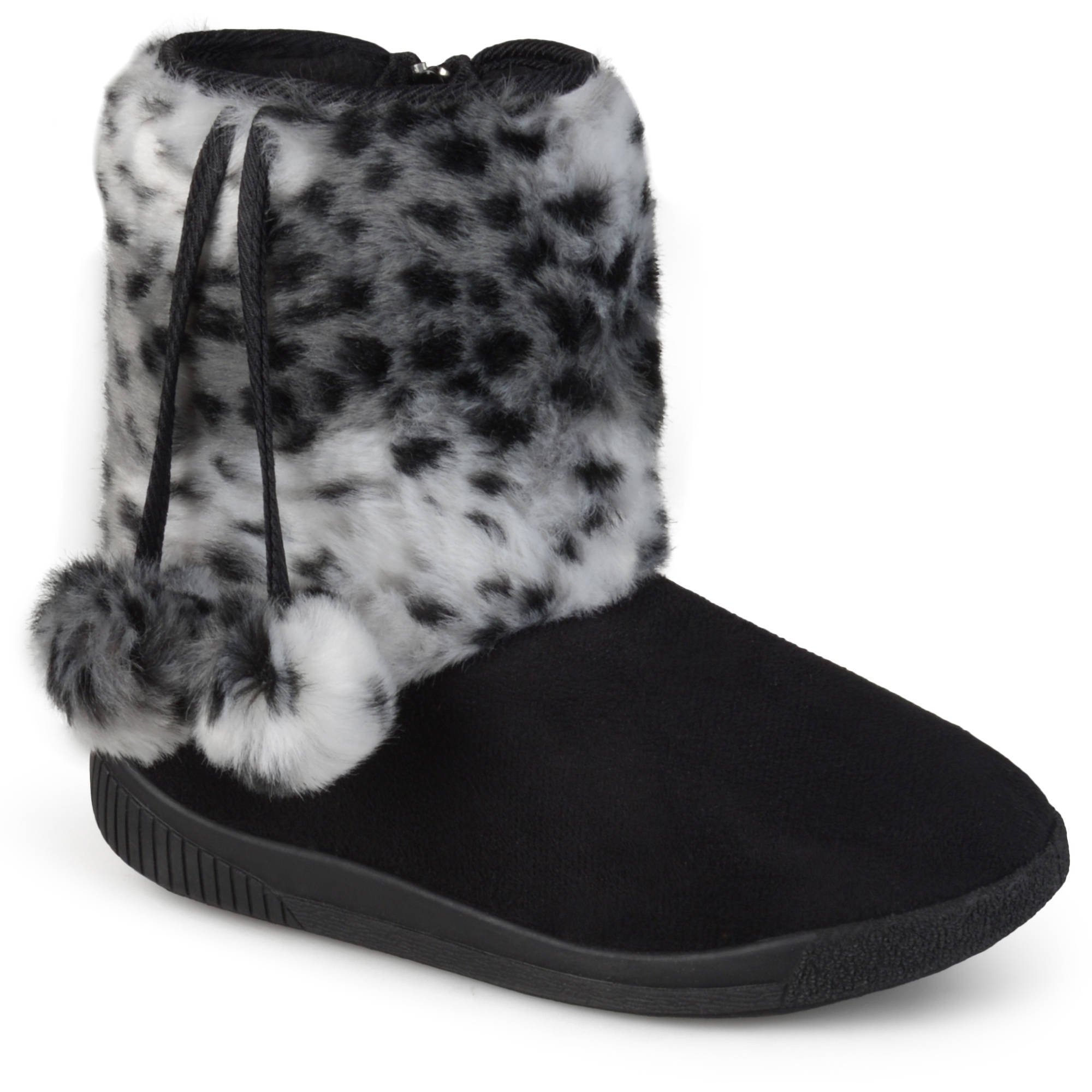 Brinley Kids' Faux Fur Pom Pom Boots