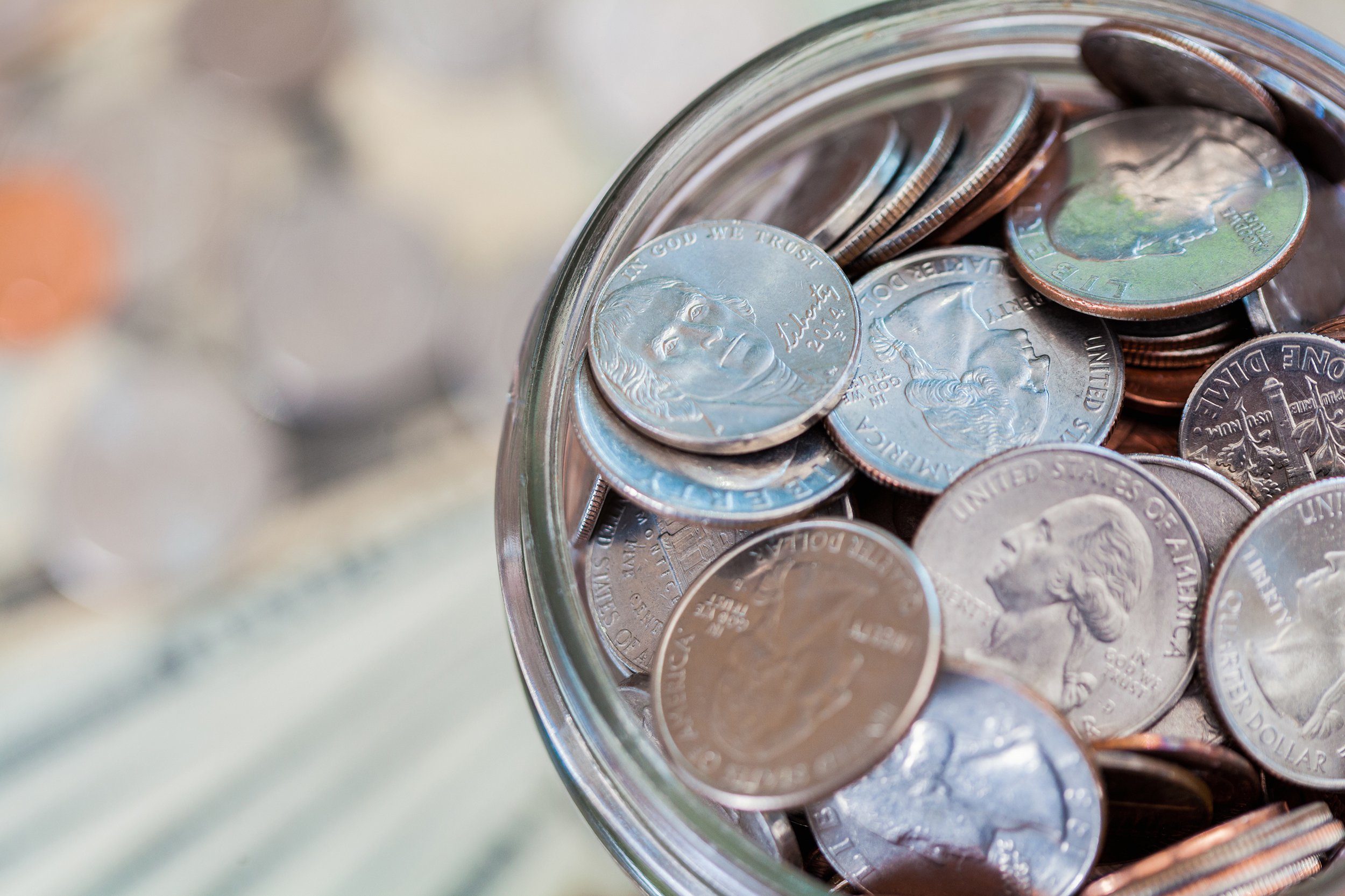 Jar of quarters
