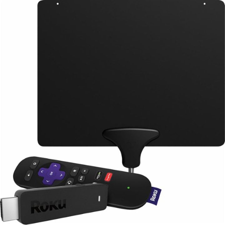 Roku Stick and Leaf Antenna