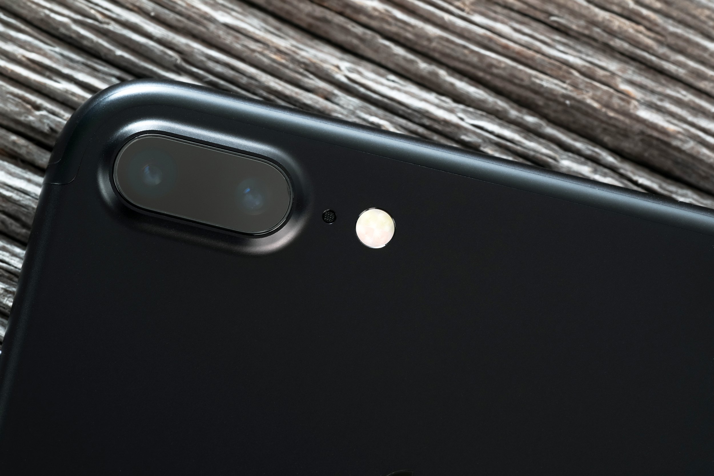 Closeup of smartphone camera lens