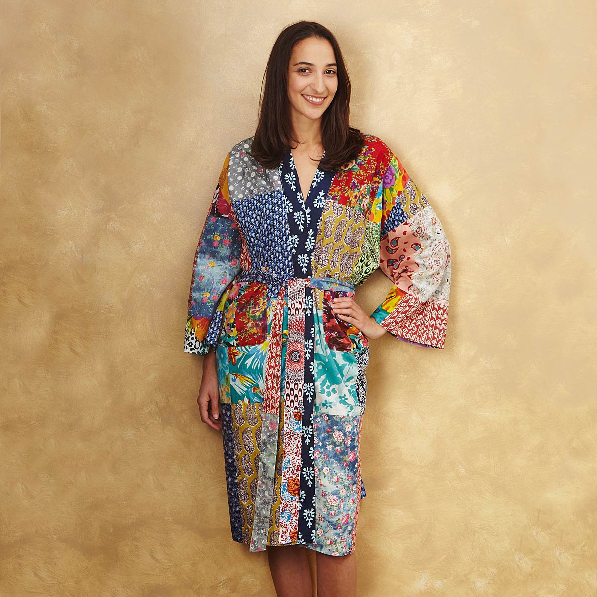 Upcycled Cotton Sari Robe