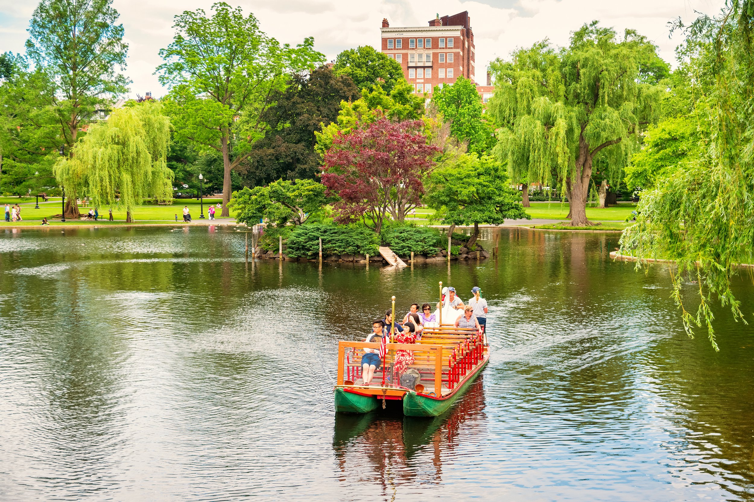 Boston Public Garden in Boston, Massachusetts
