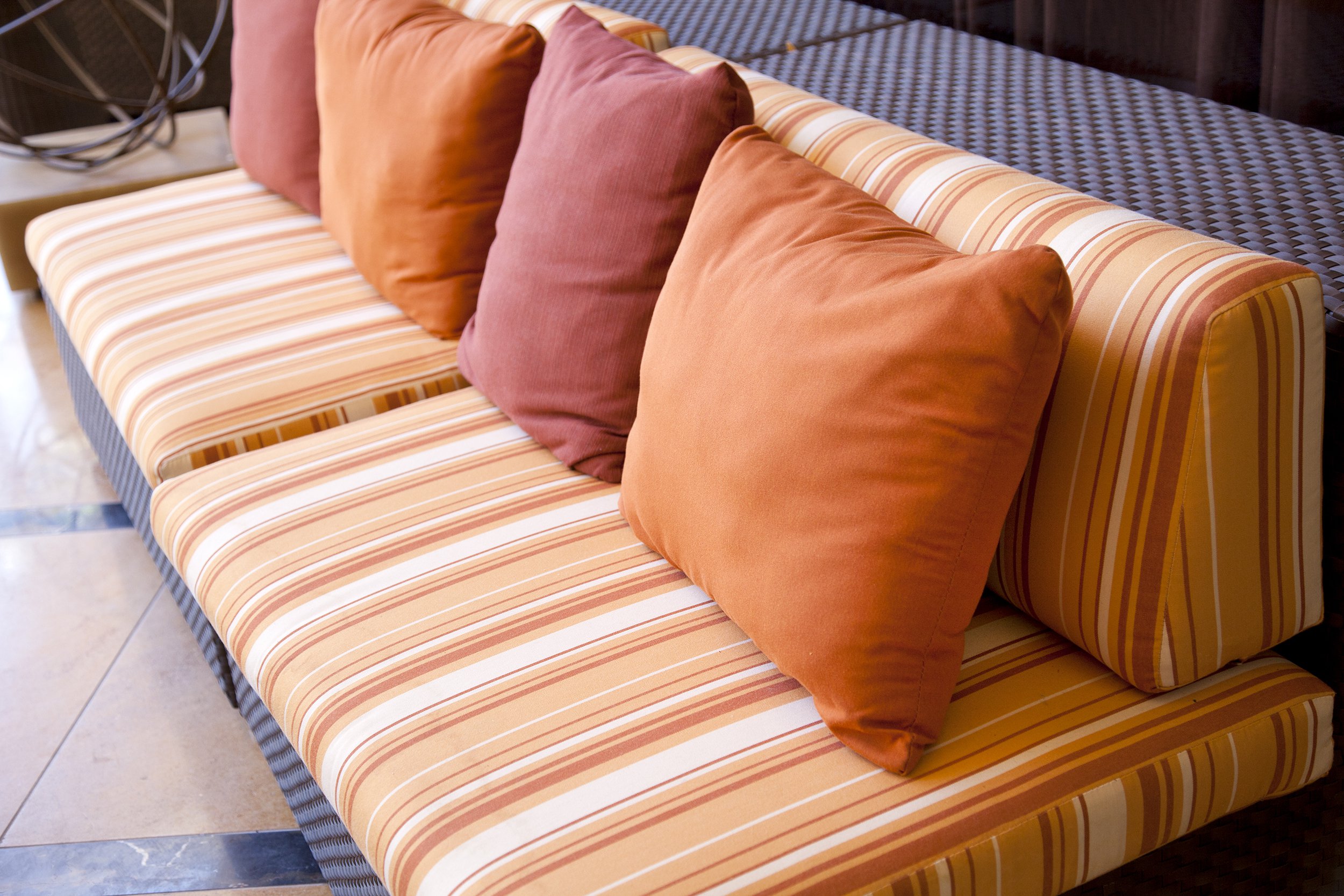 orange patio chair cushions