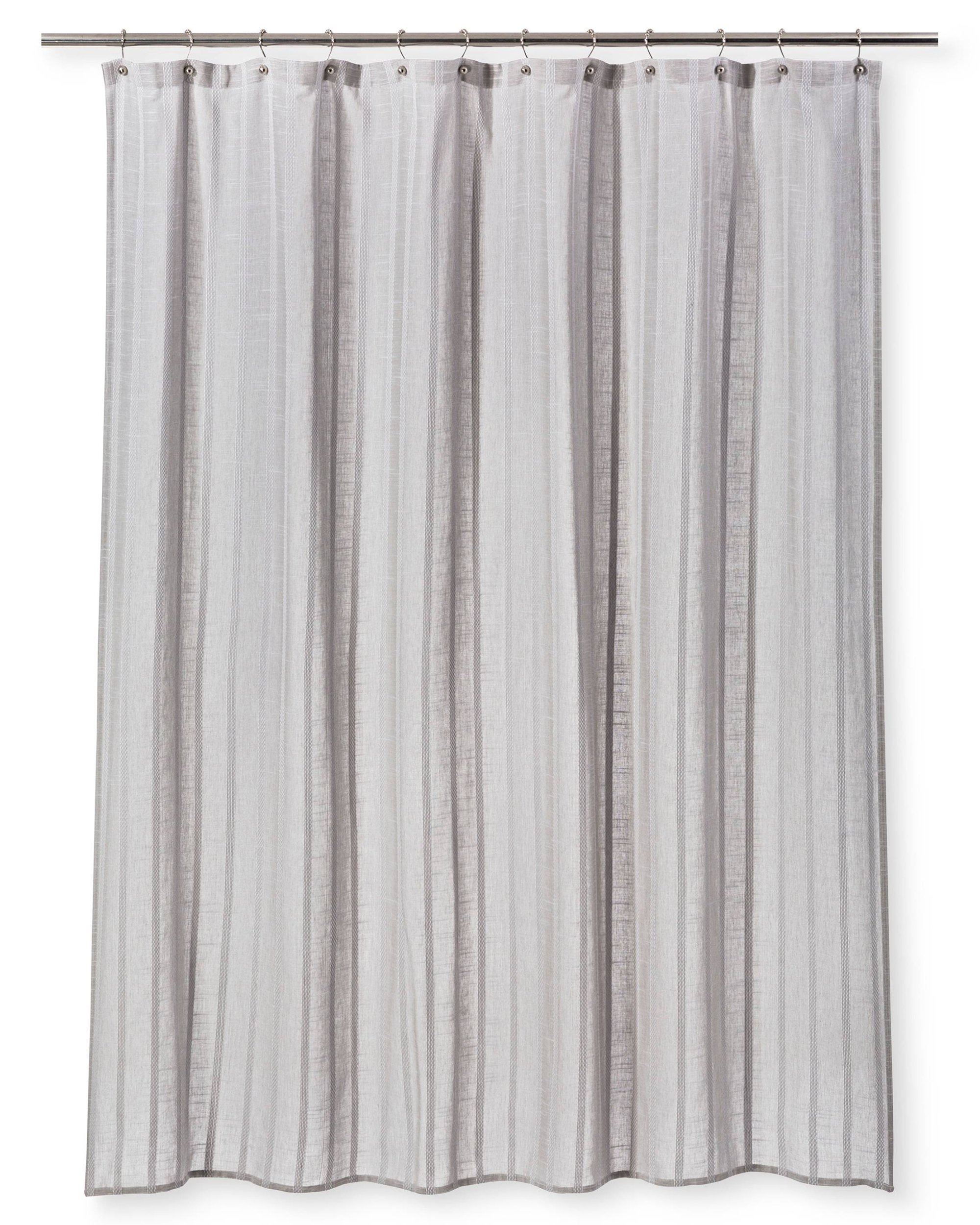 Threshold Dyed Striped Shower Curtain Cashmere Gray