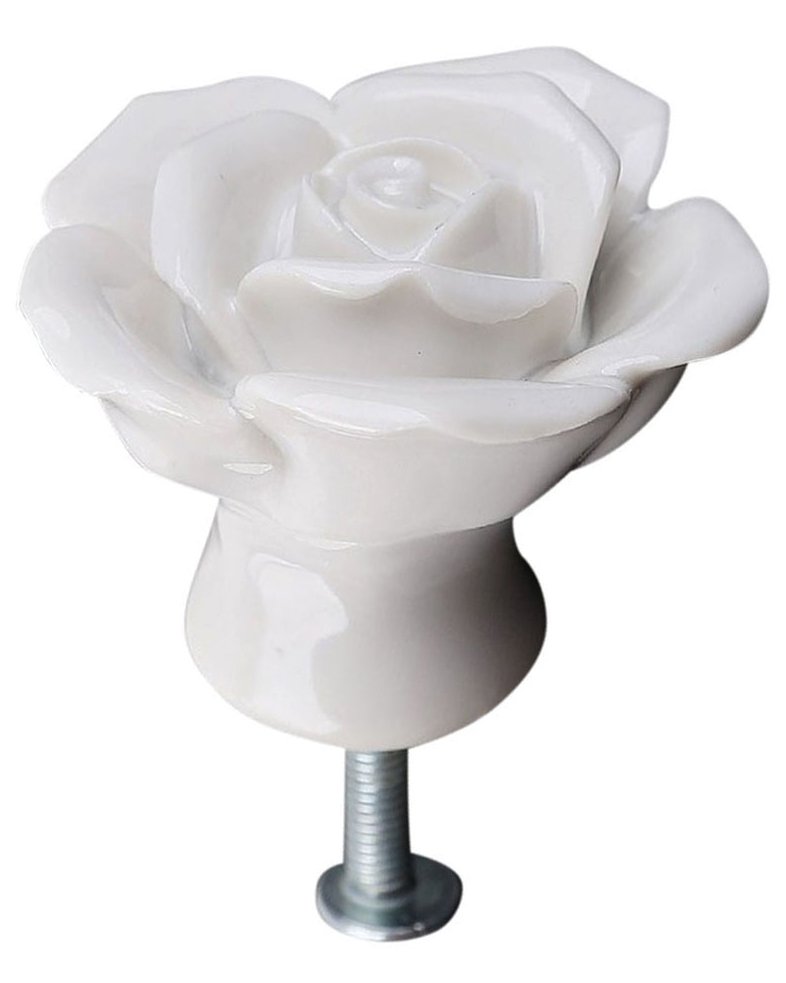 white rose drawer handle