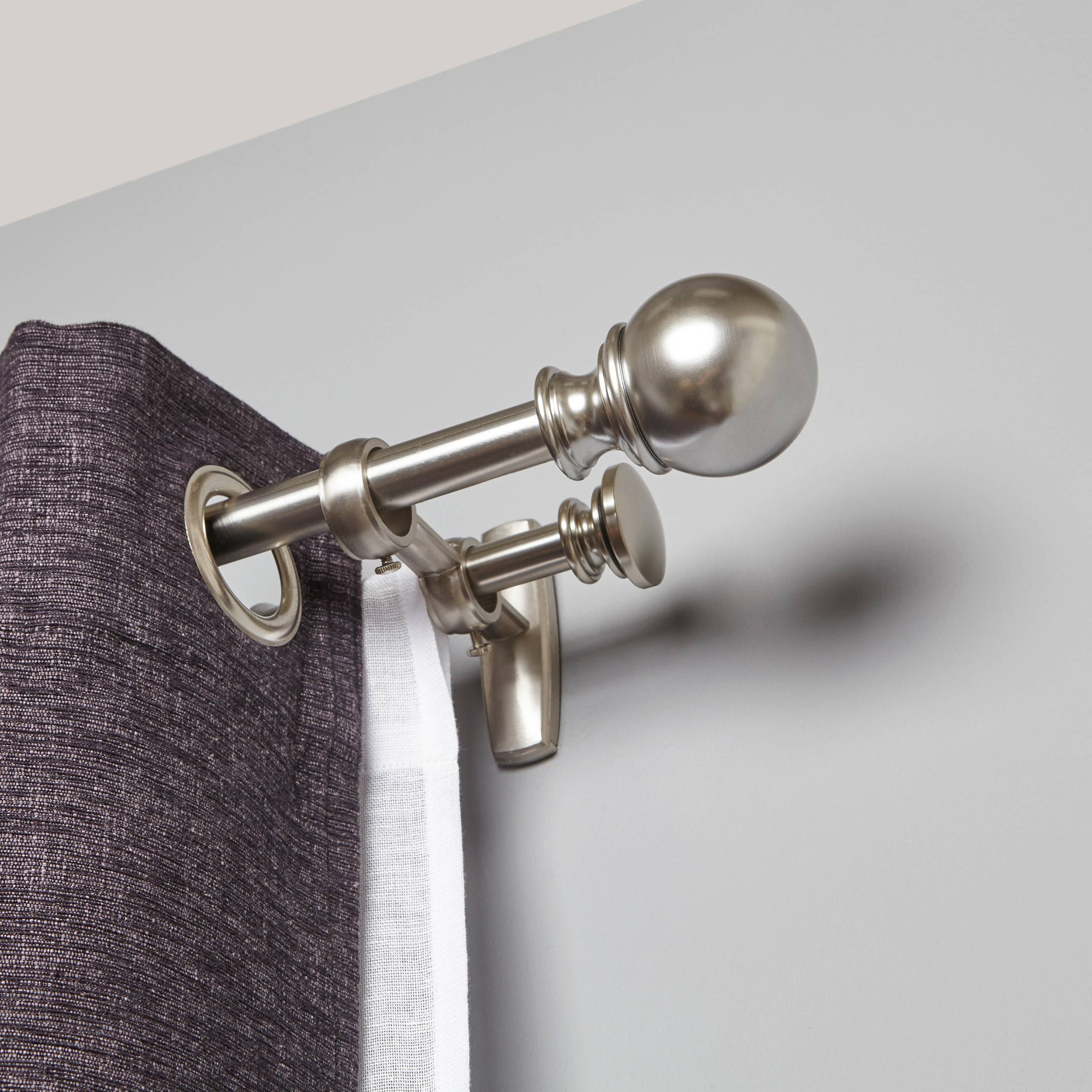 Ball Double Curtain Rod Set
