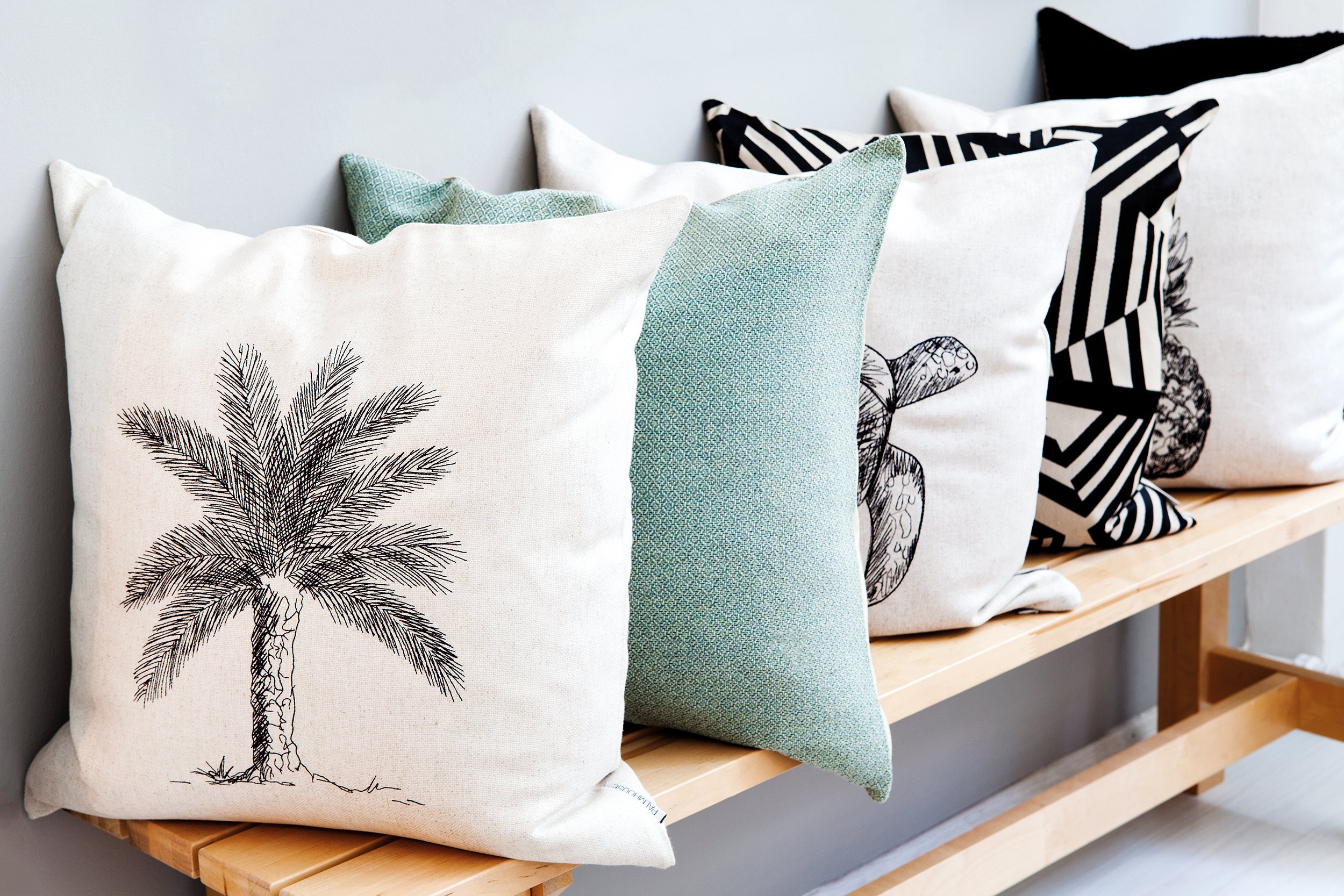 selection of throw pillows