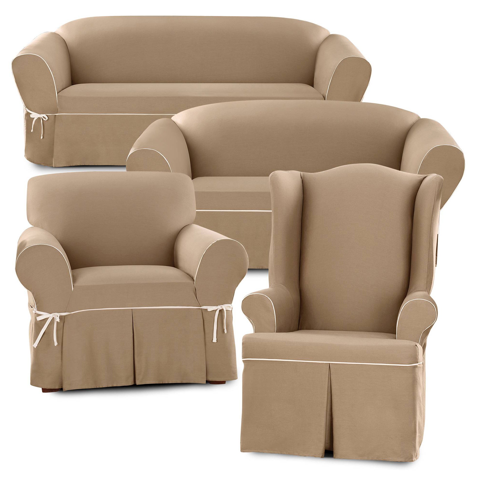 Corded Canvas Slipcover Collection