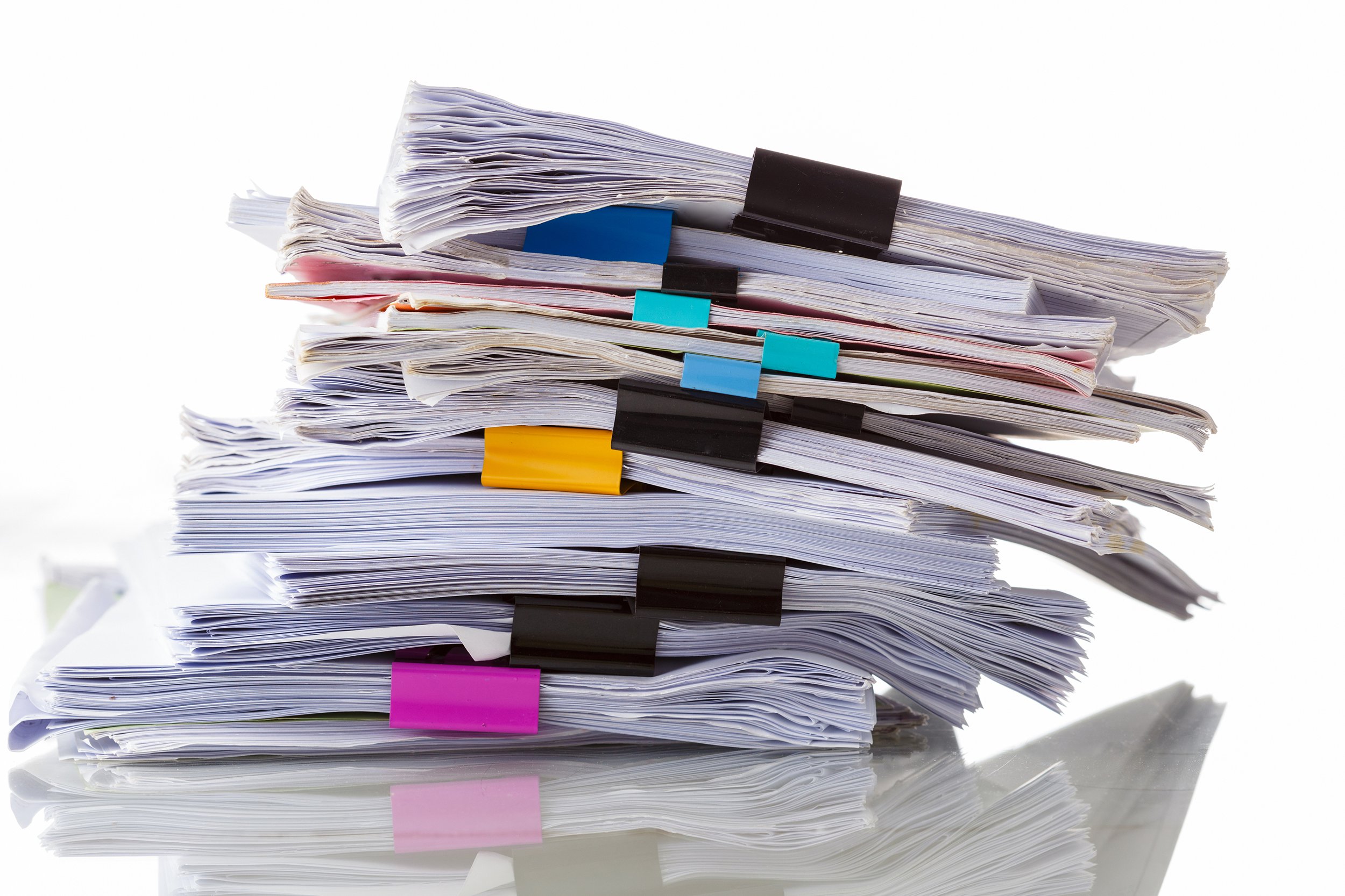 Stack of important papers