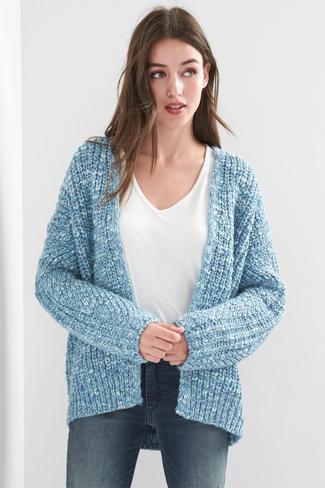Slouchy Open Front Cardigan