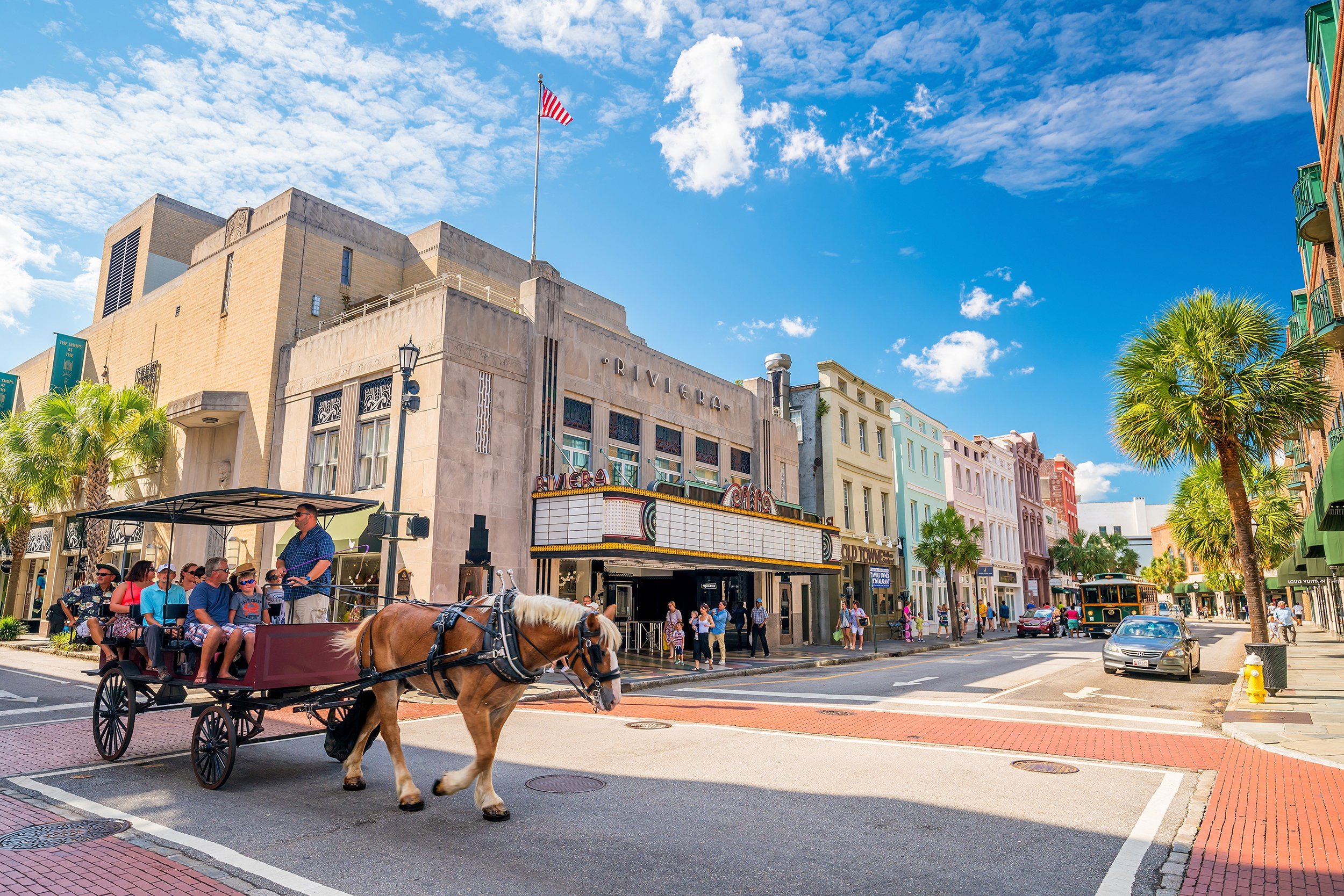 carriage ride in downtown Charleston, South Carolina