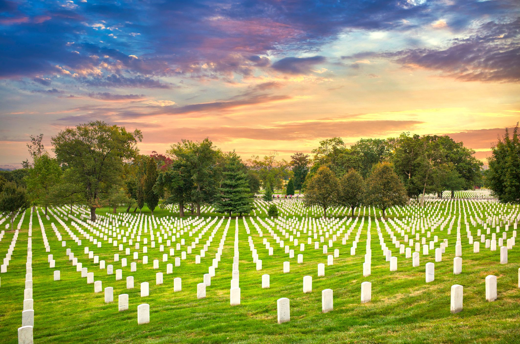 Arlington National Cemetery, Arlington, Virginia at sunset