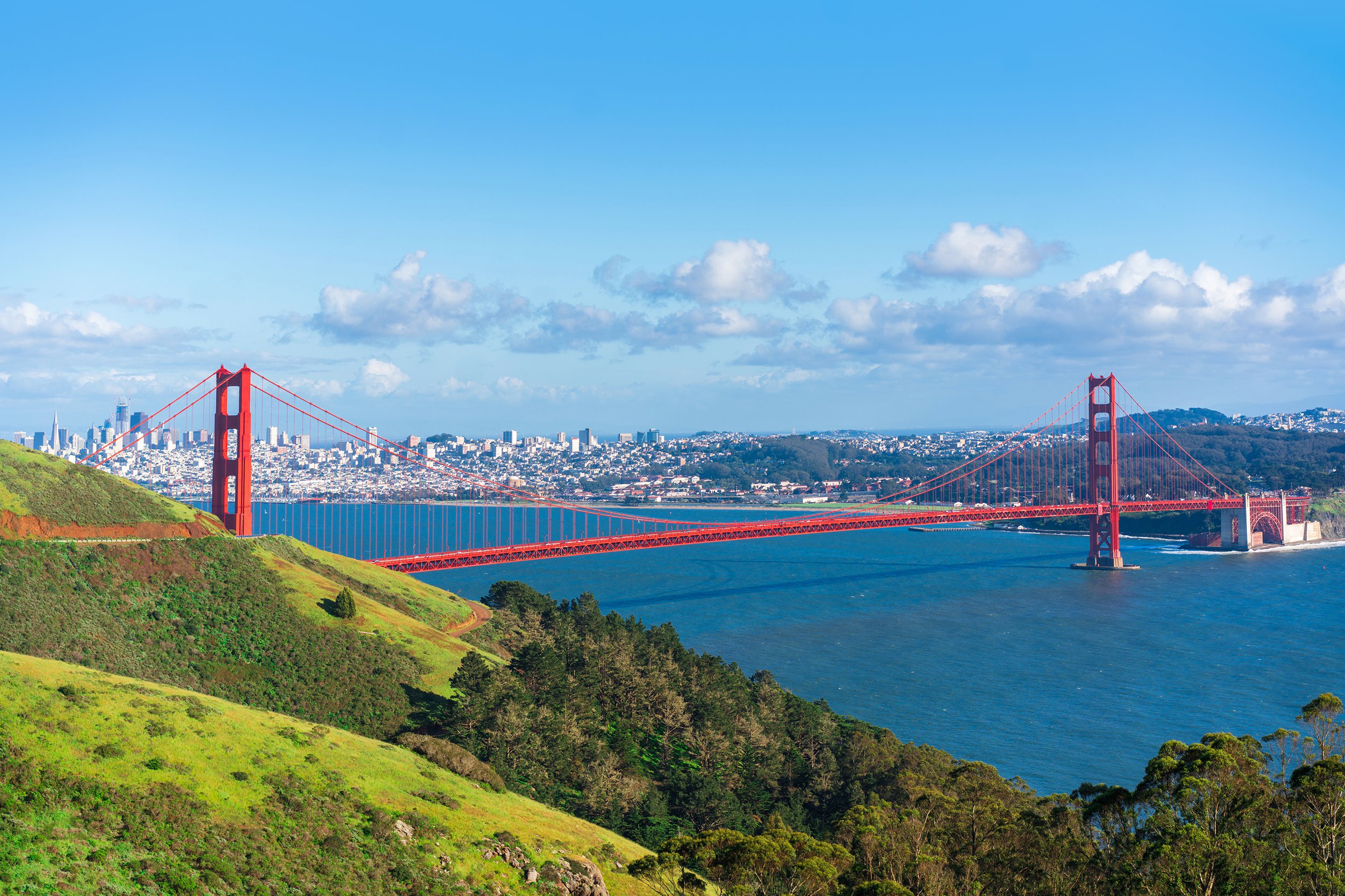 View of San Francisco and the Golden Gate Bridge