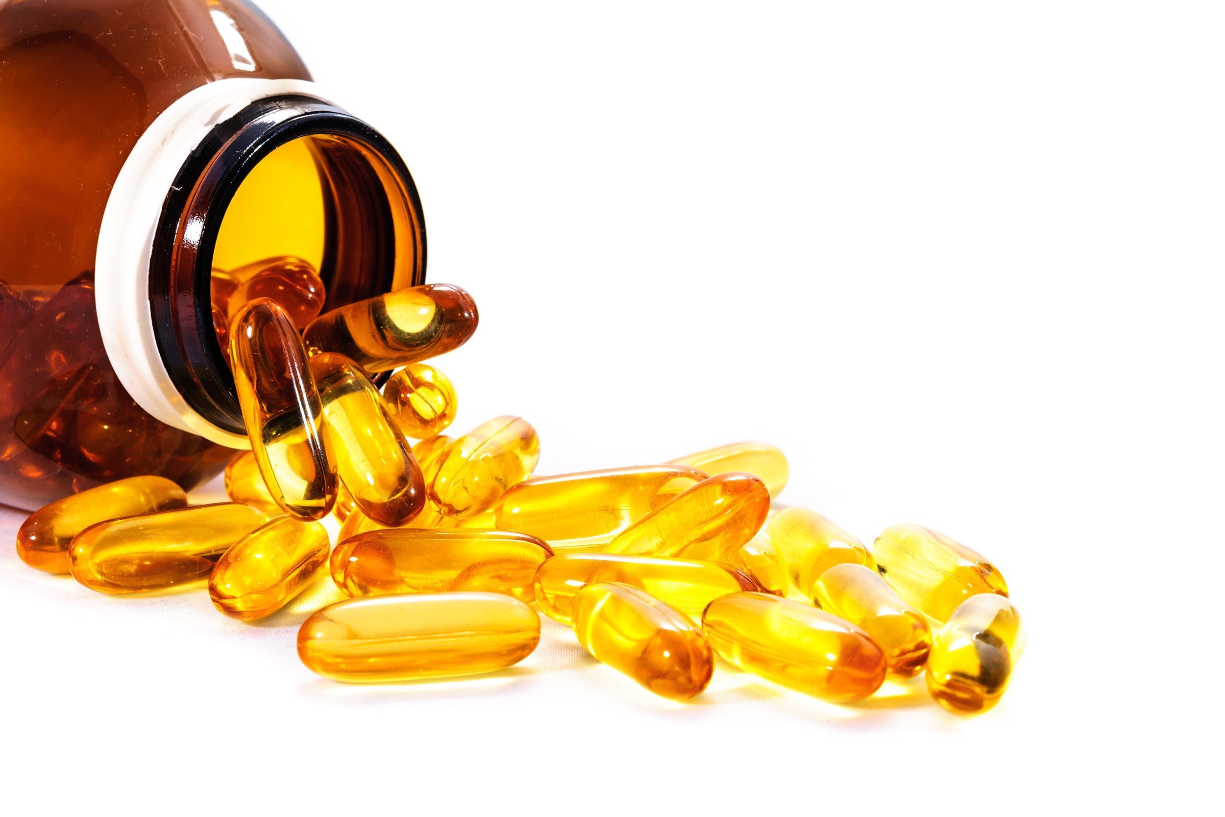 vitamin D bottle with spilled contents