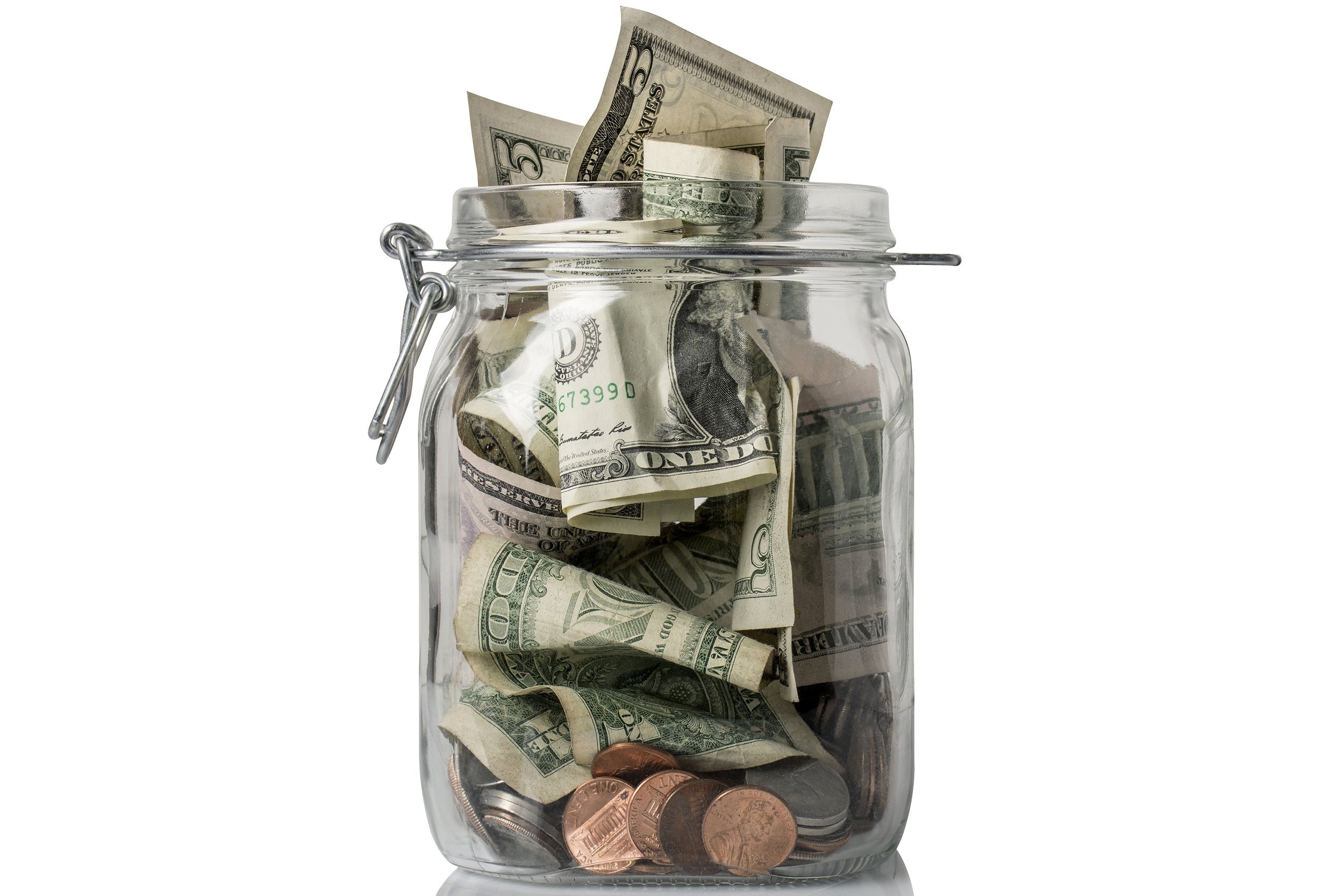 Jar full of money