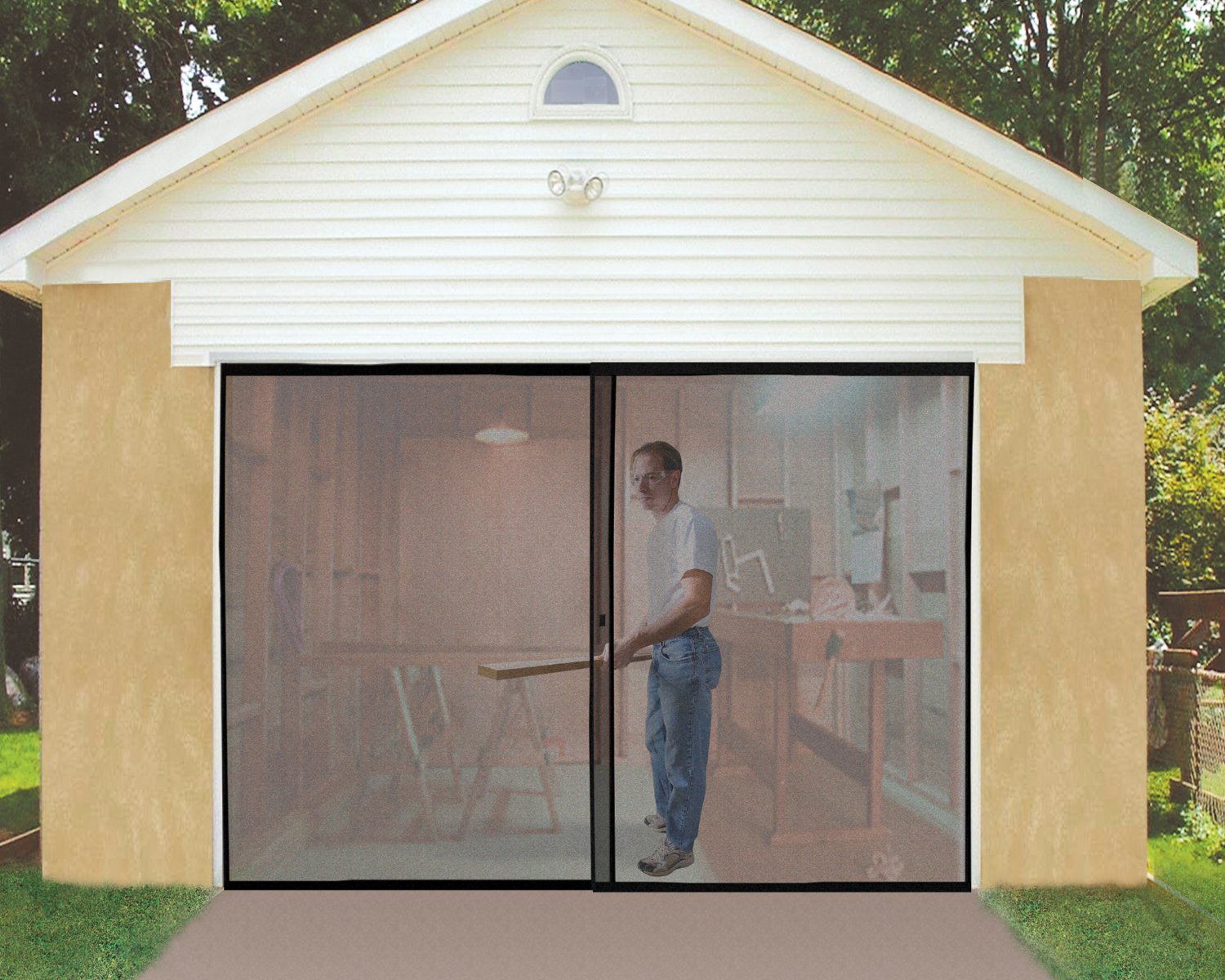 Instant Garage Door Screen