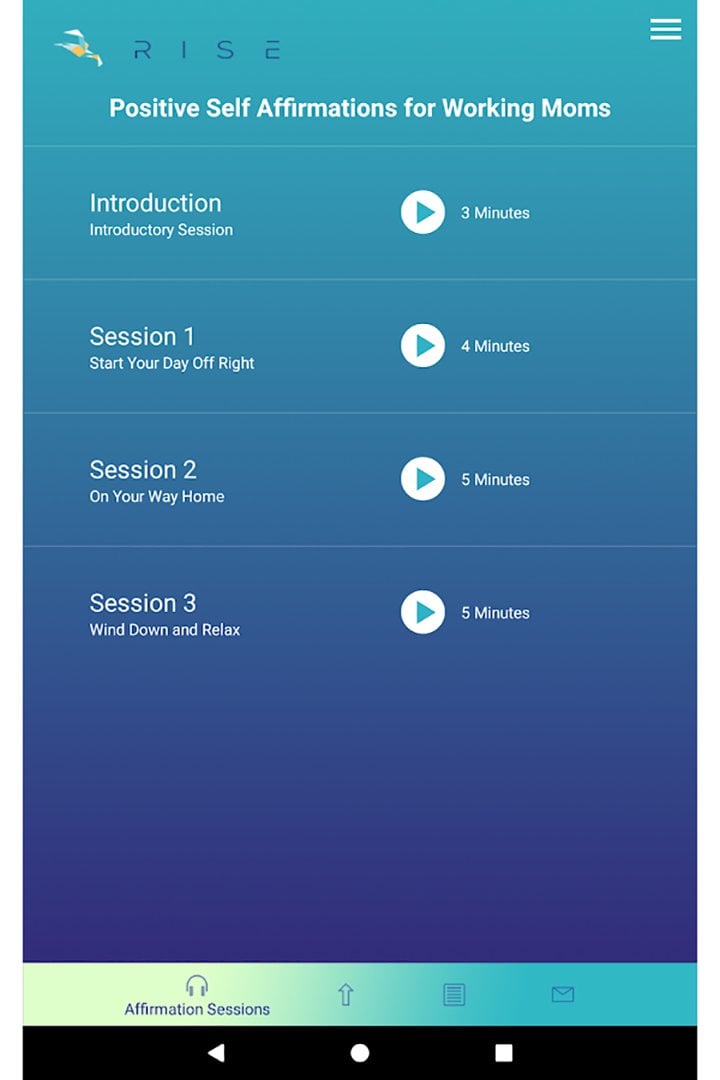 Rise: Positive Self Affirmations for Working Moms App