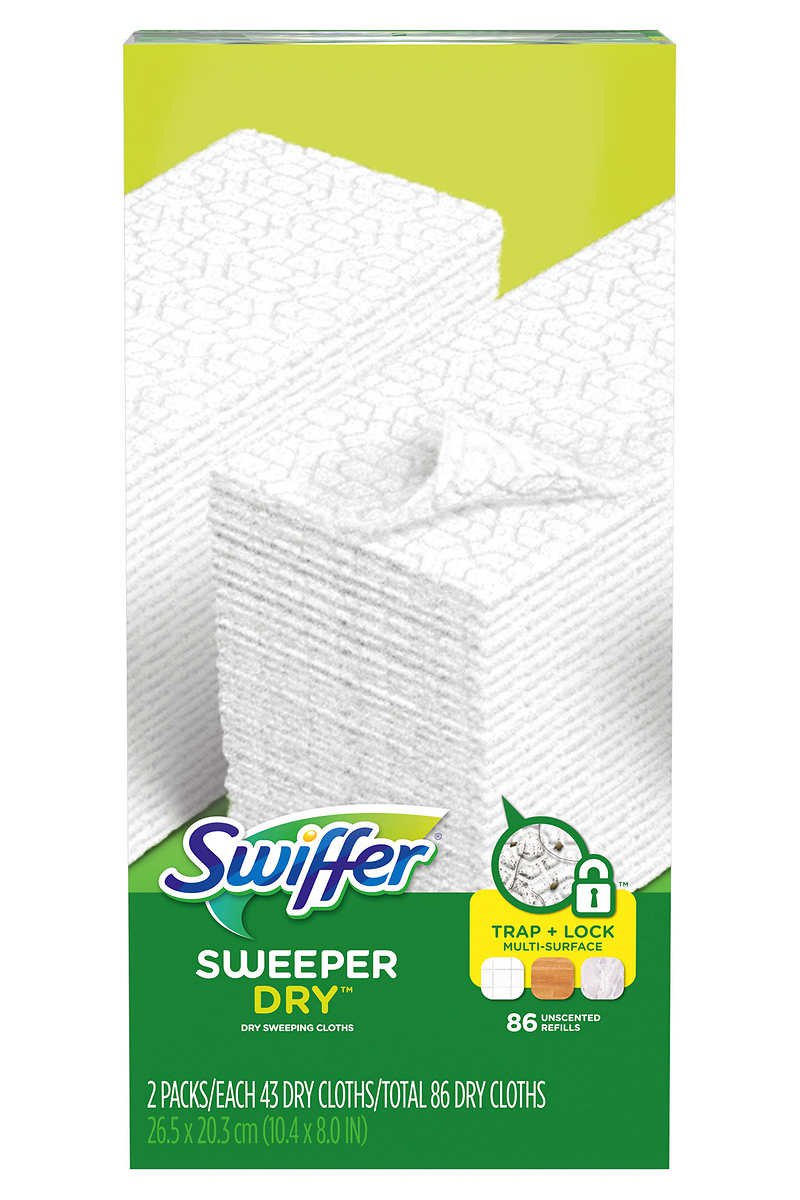 Swiffer Sweeper Dry Sweeping Cloth Refills, 86 Count
