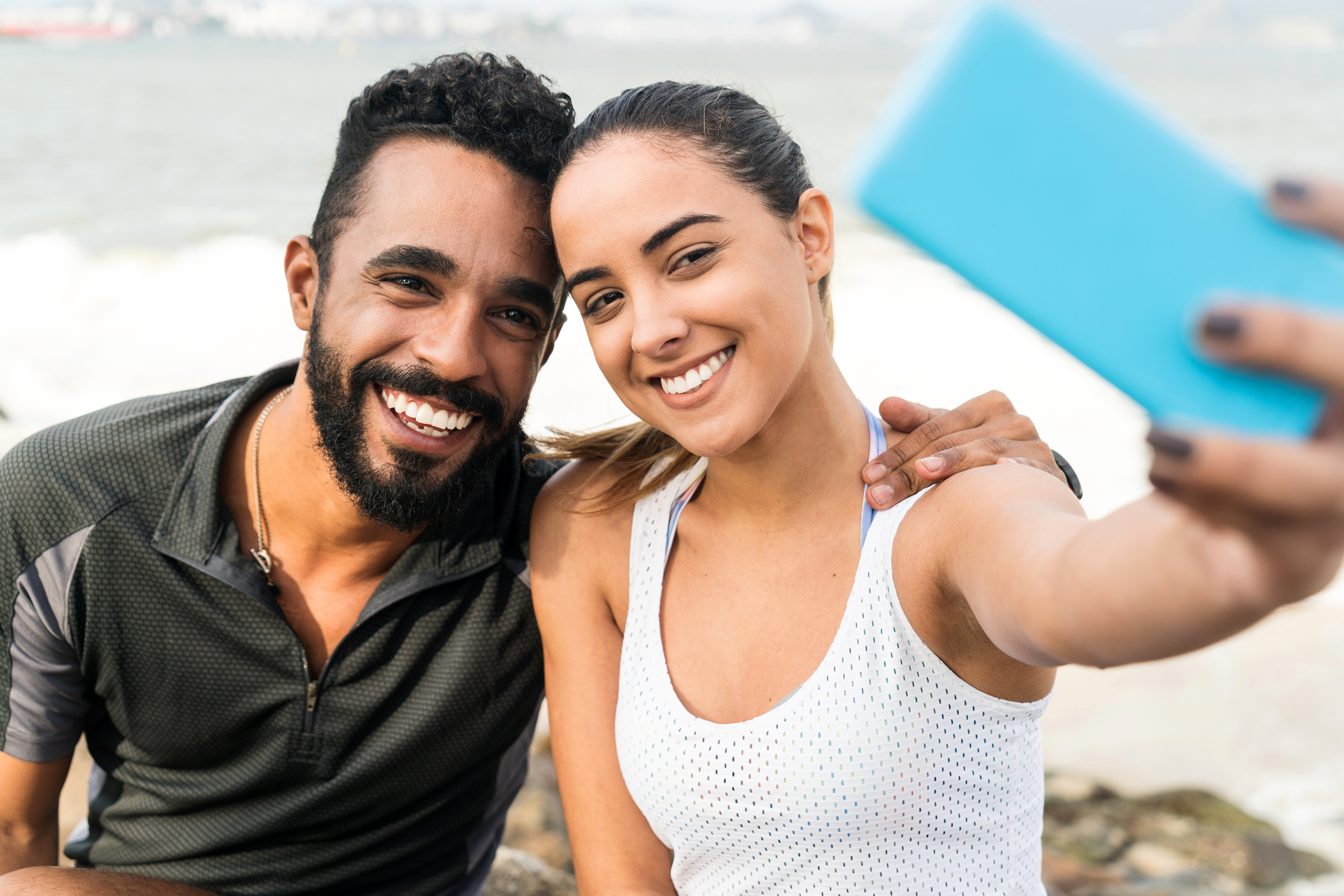 Couple taking a selfie