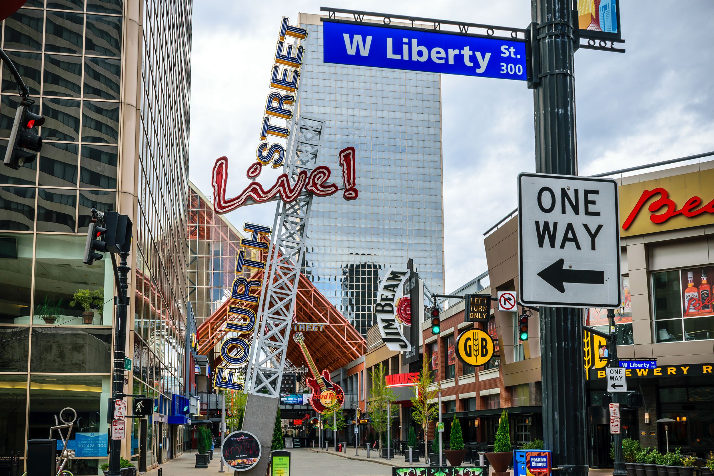 Entertainment and retail street in Louisville, Kentucky