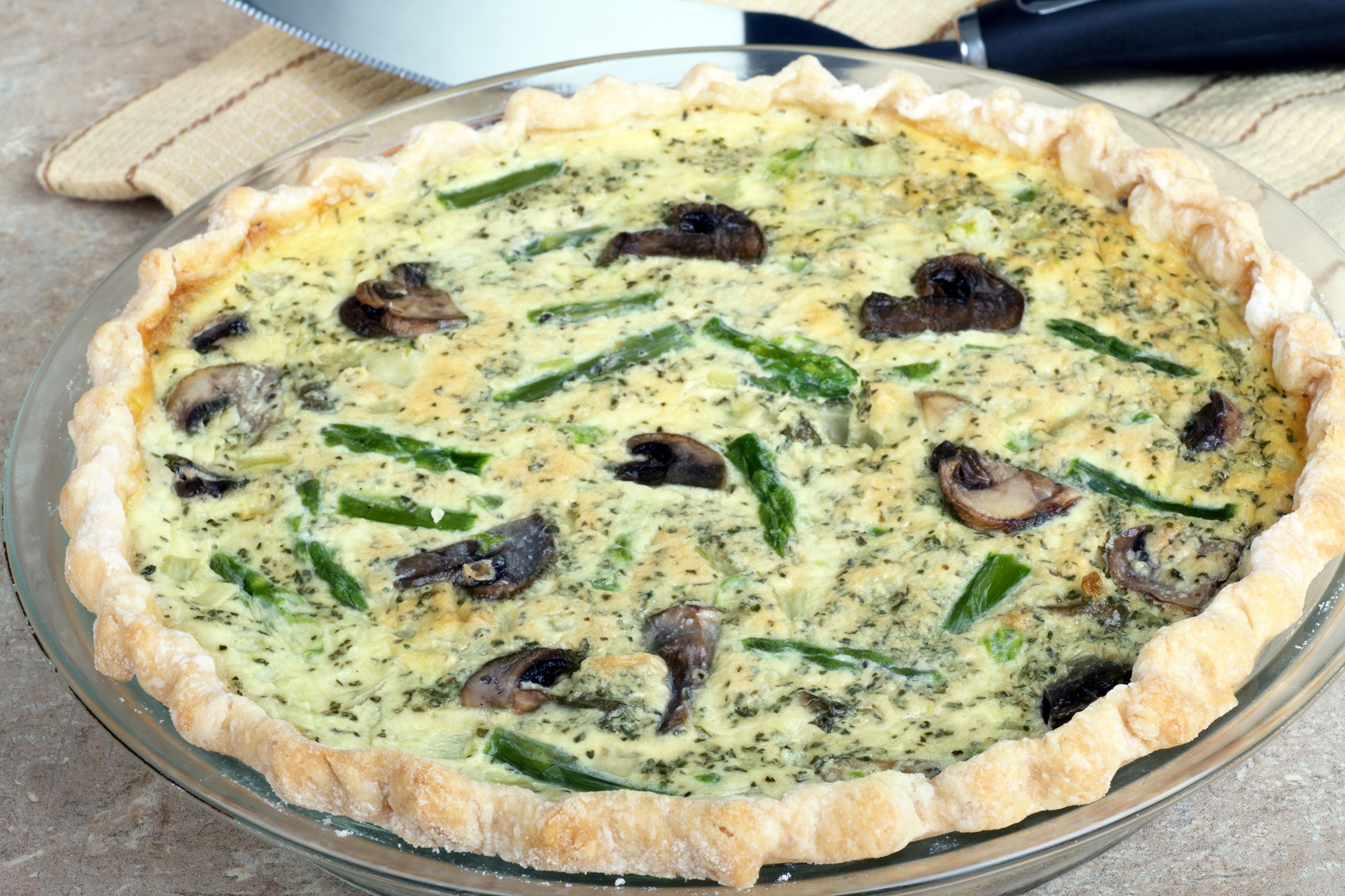 Mushroom & Asparagus Quiche