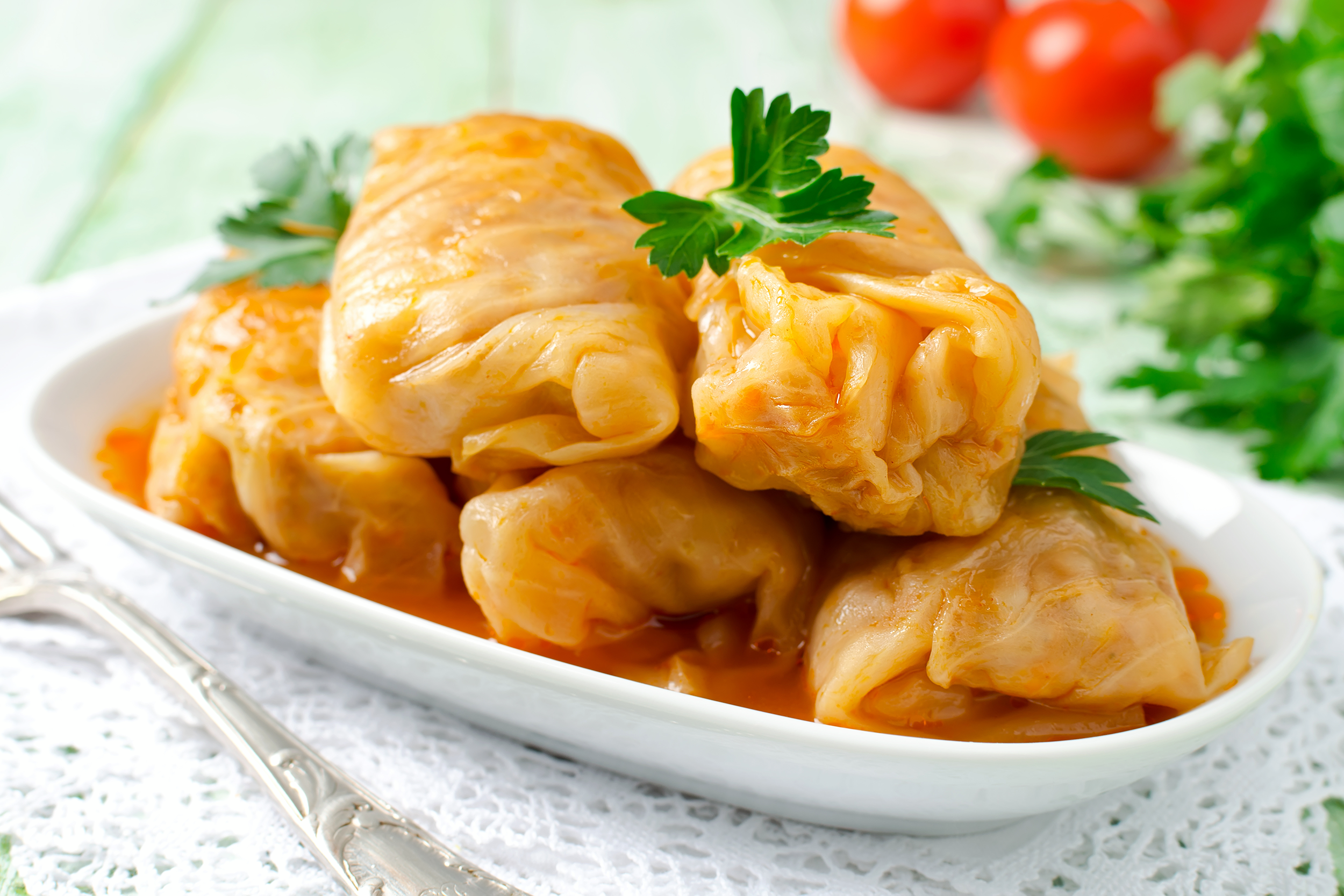 Mushroom Stuffed Cabbage