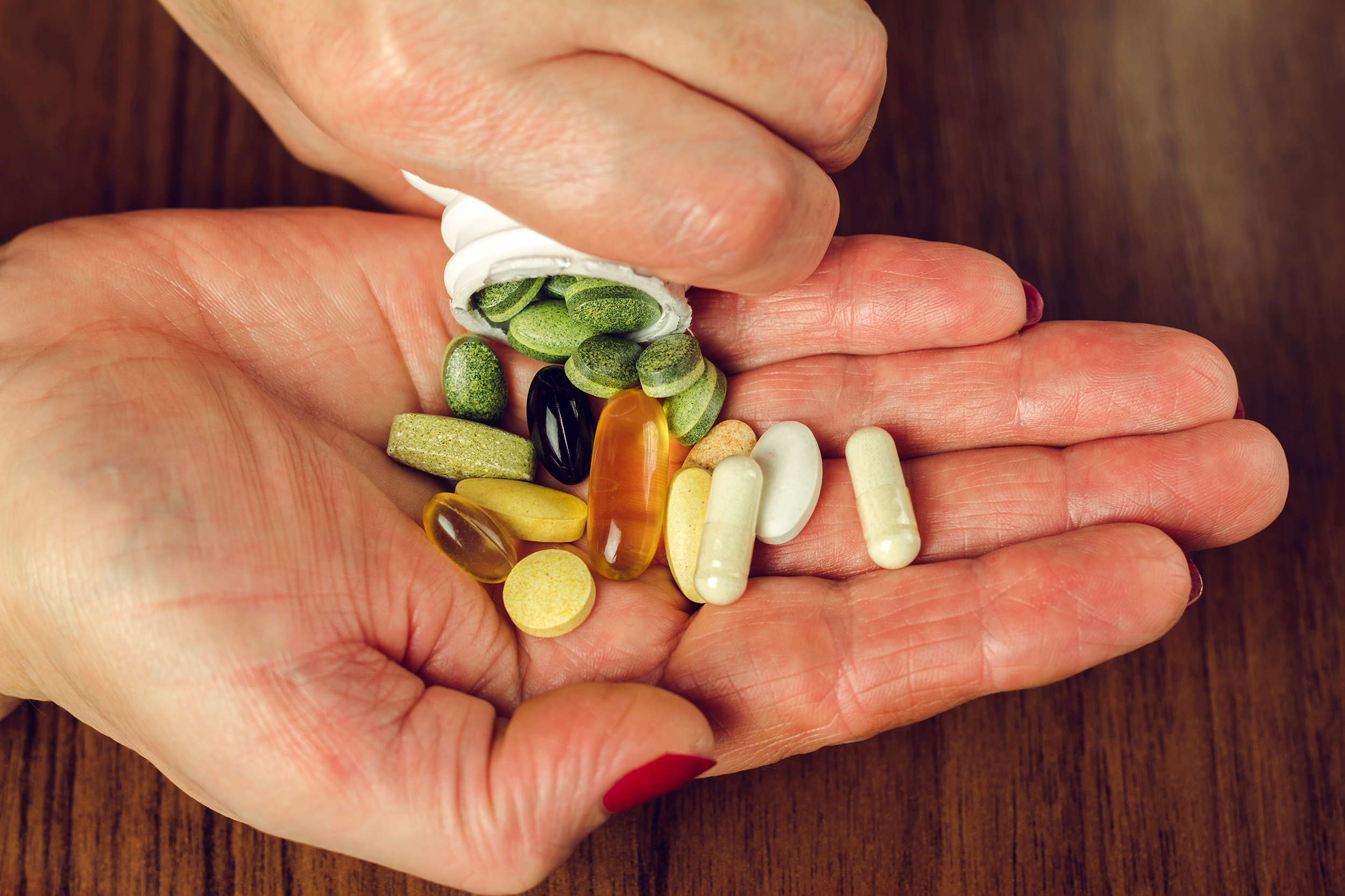Holding vitamins and supplements