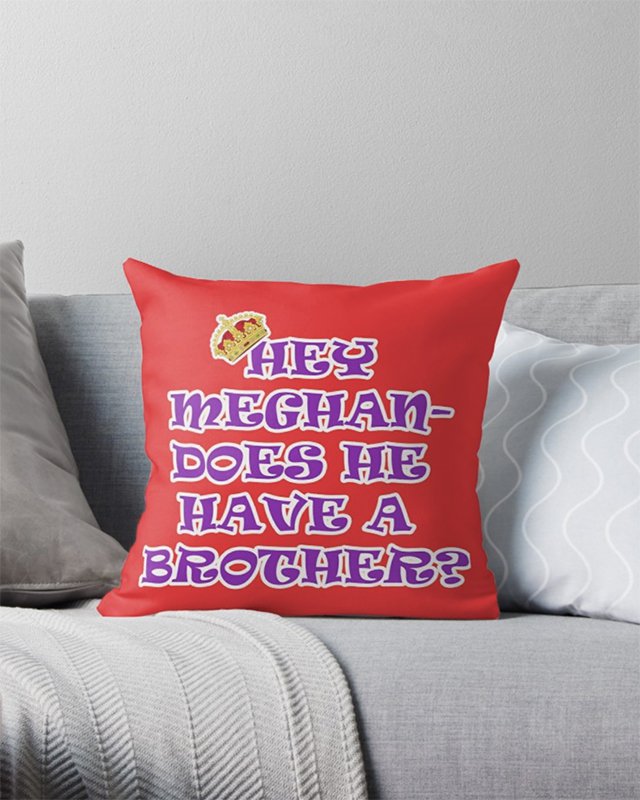 Meghan and Harry Throw Pillow