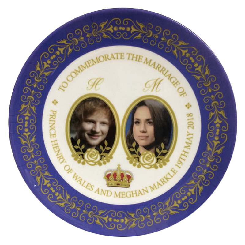 Ed Sheeran and Meghan Markle Commemorative Plate