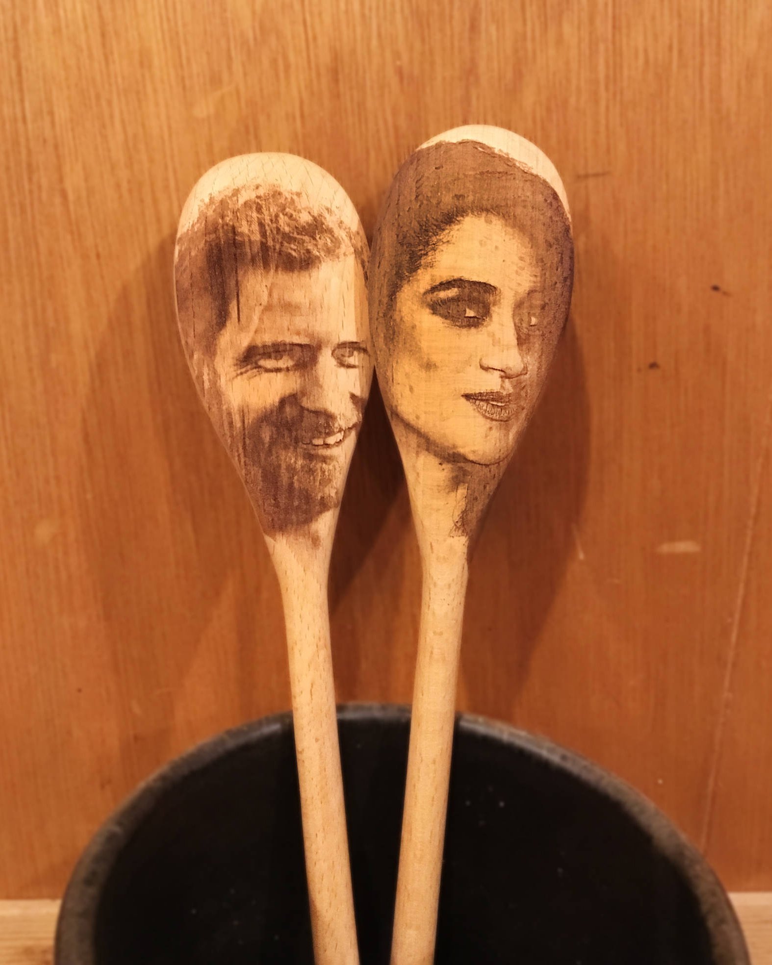 Harry and Meghan Wooden Spoons