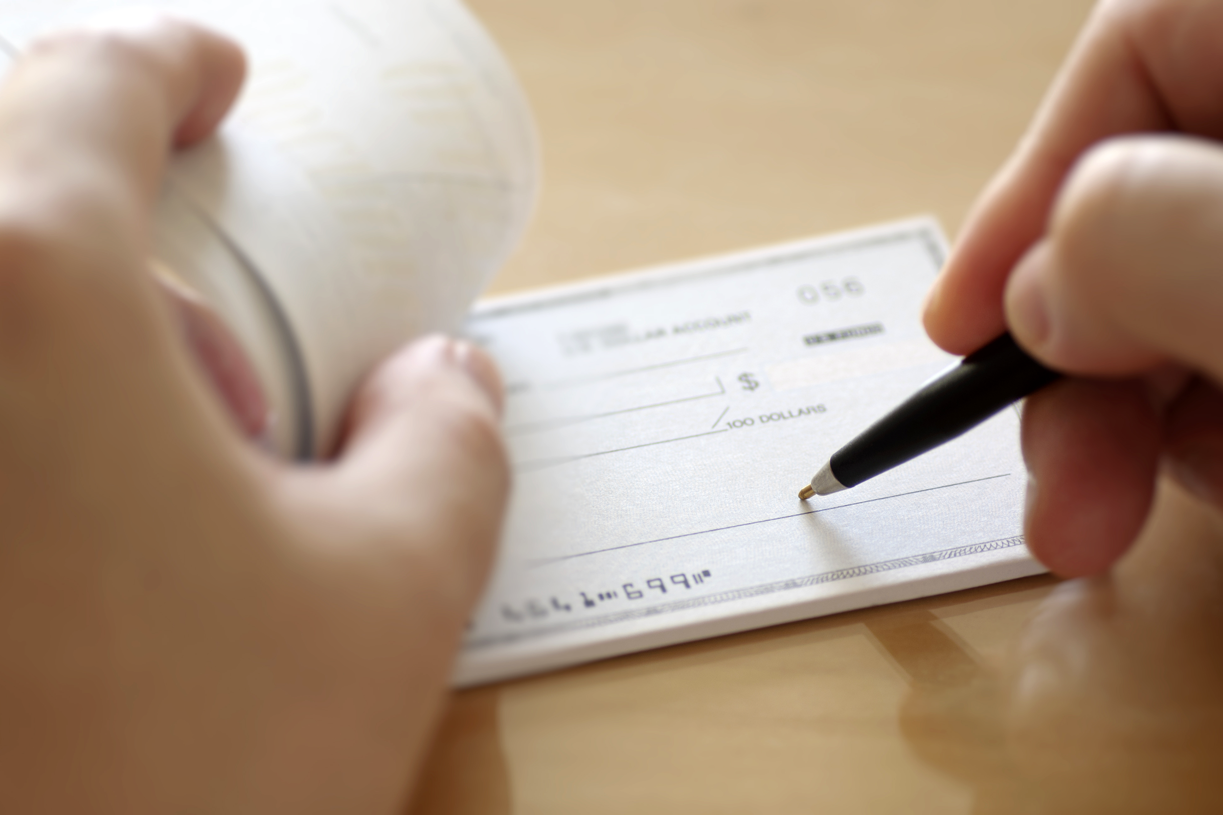 Writing a check