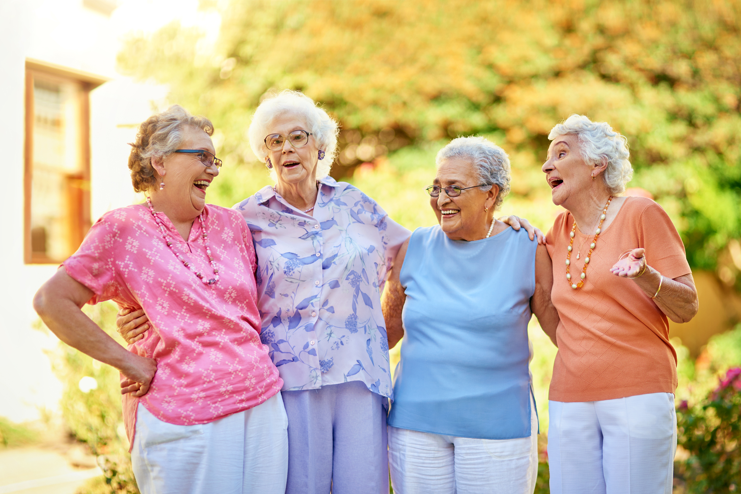 Senior female friends