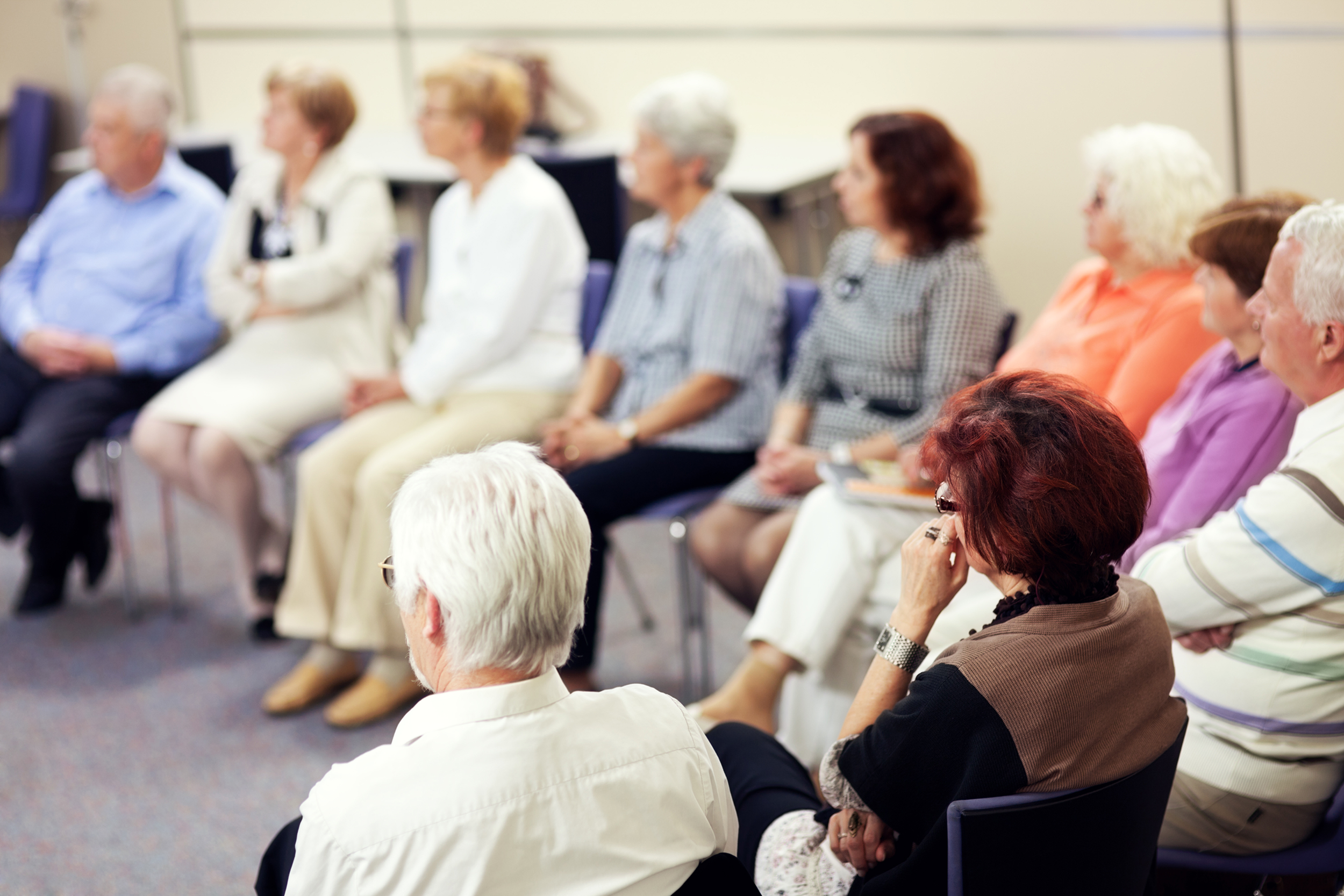 Group of seniors sitting during a meeting