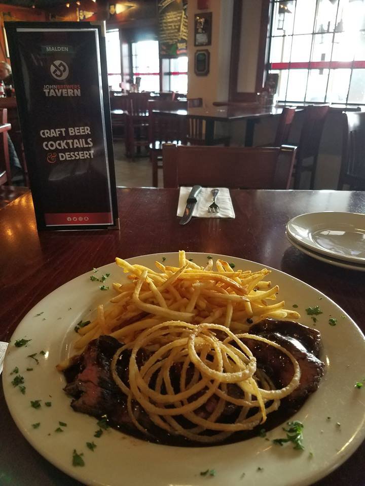 Steak tavern special at John Brewers Tavern in Malden, MA