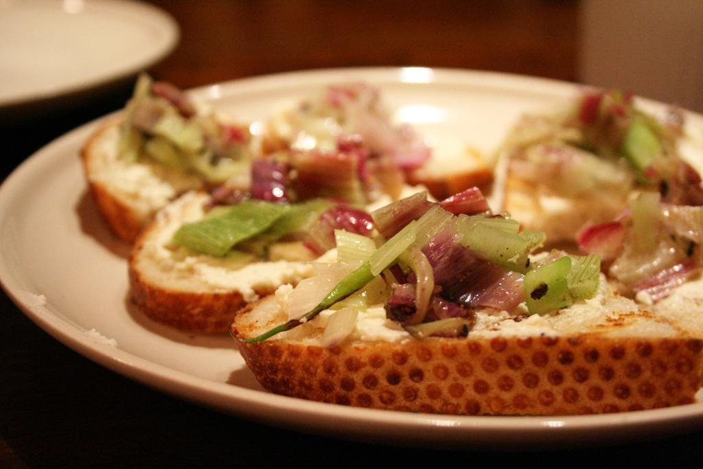 Spring Onion Crostini