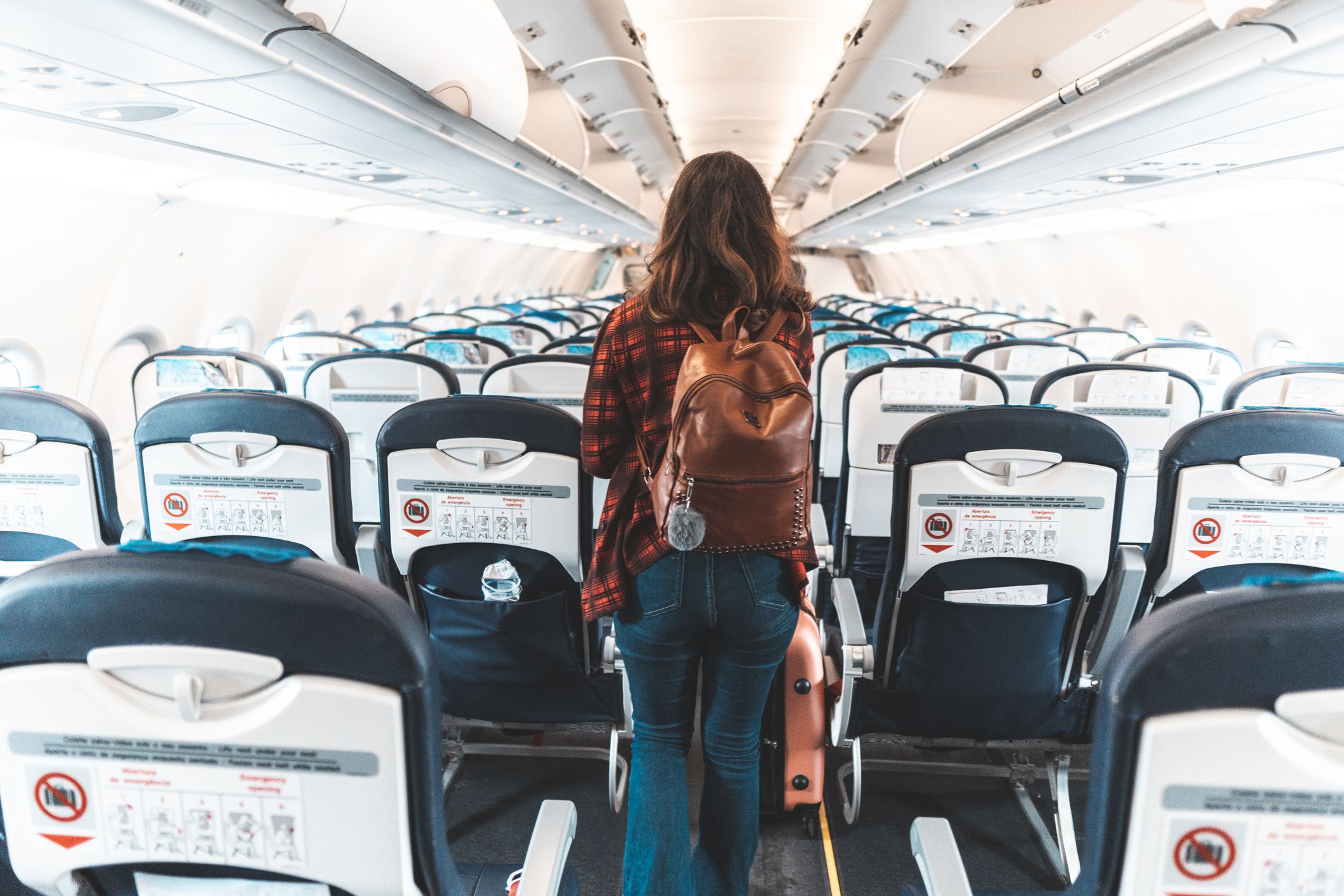 person boarding airplane